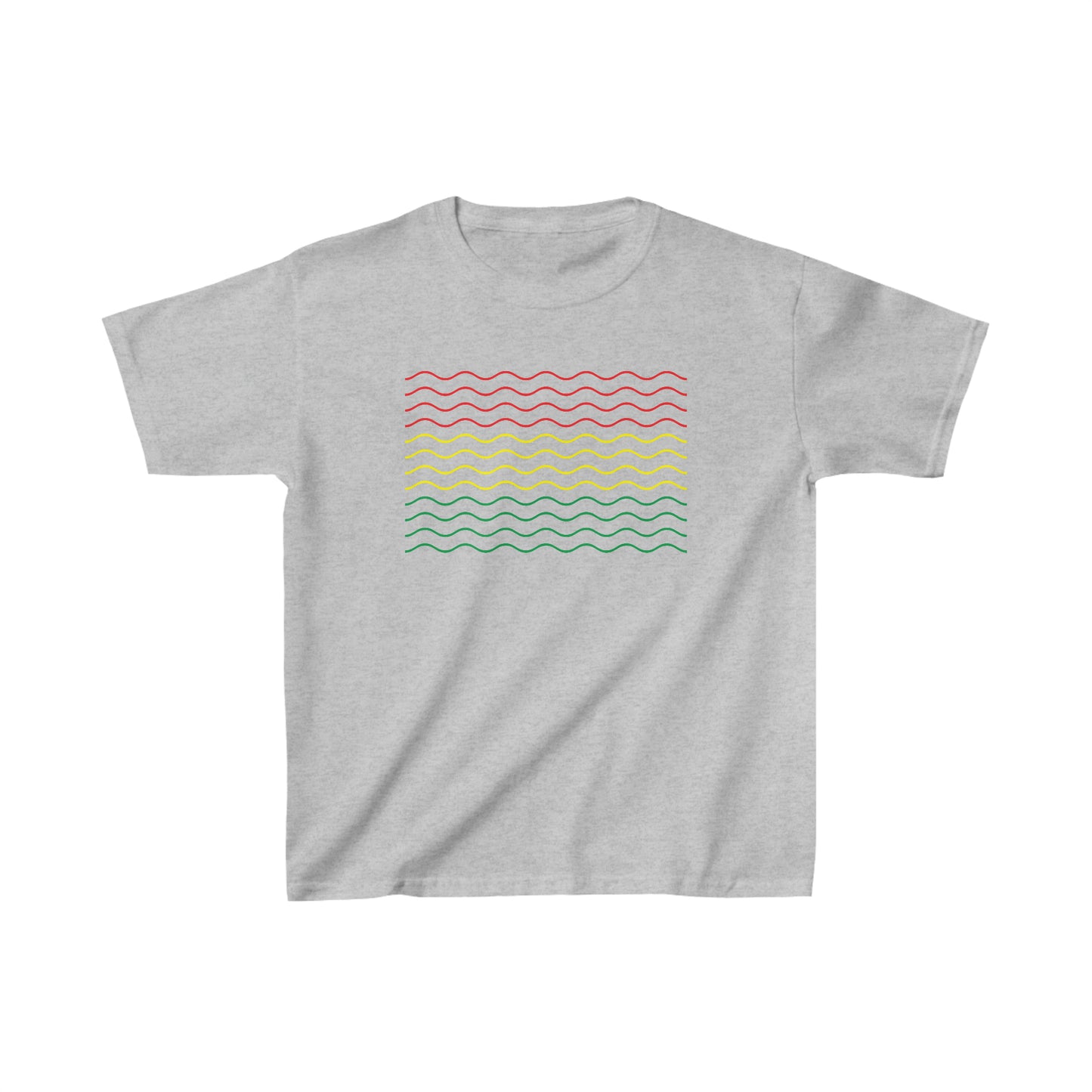 Rasta Colors Chevron Kids T-Shirt, Stylish and Trendy Tee for Boys and Girls, Vibrant Rasta Design, Comfortable and Fashionable Apparel