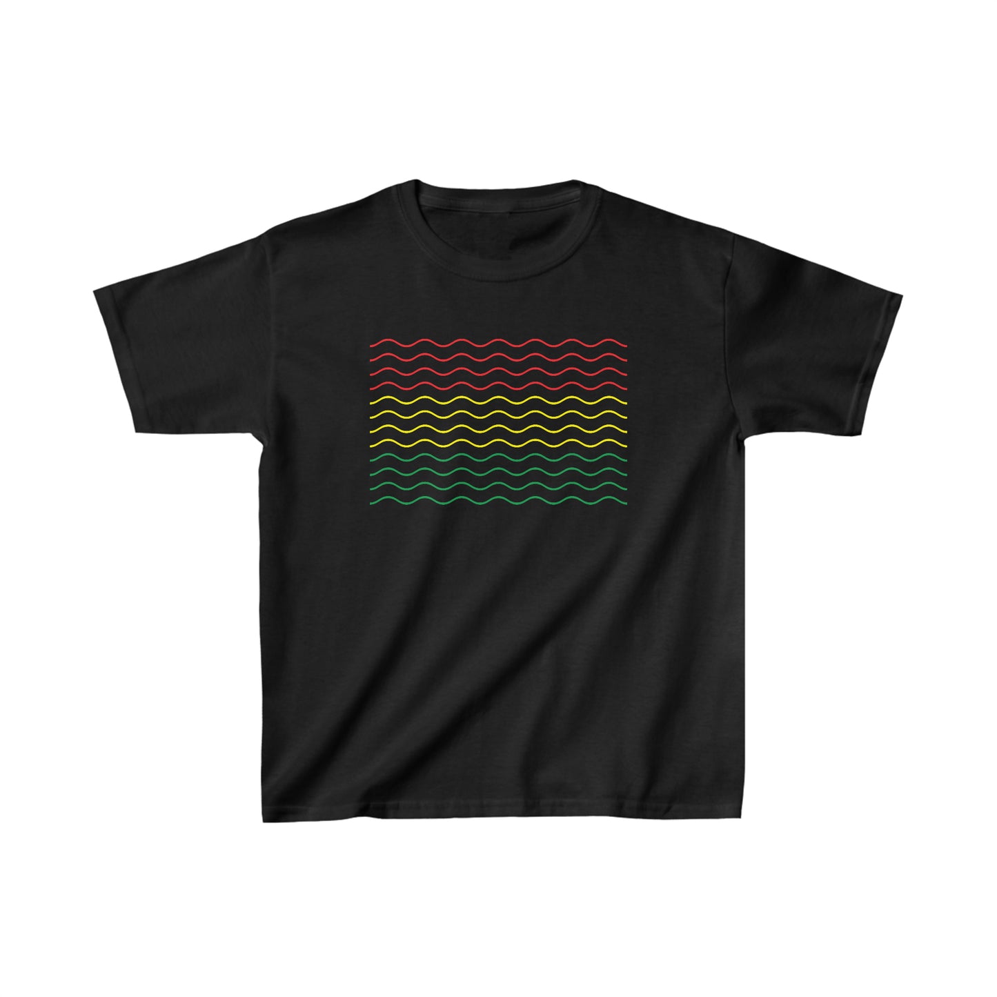 Rasta Colors Chevron Kids T-Shirt, Stylish and Trendy Tee for Boys and Girls, Vibrant Rasta Design, Comfortable and Fashionable Apparel
