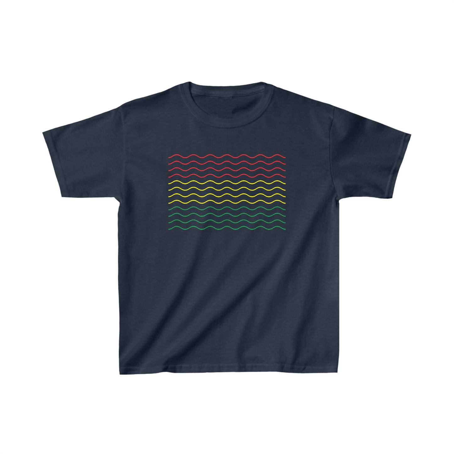 Rasta Colors Chevron Kids T-Shirt, Stylish and Trendy Tee for Boys and Girls, Vibrant Rasta Design, Comfortable and Fashionable Apparel