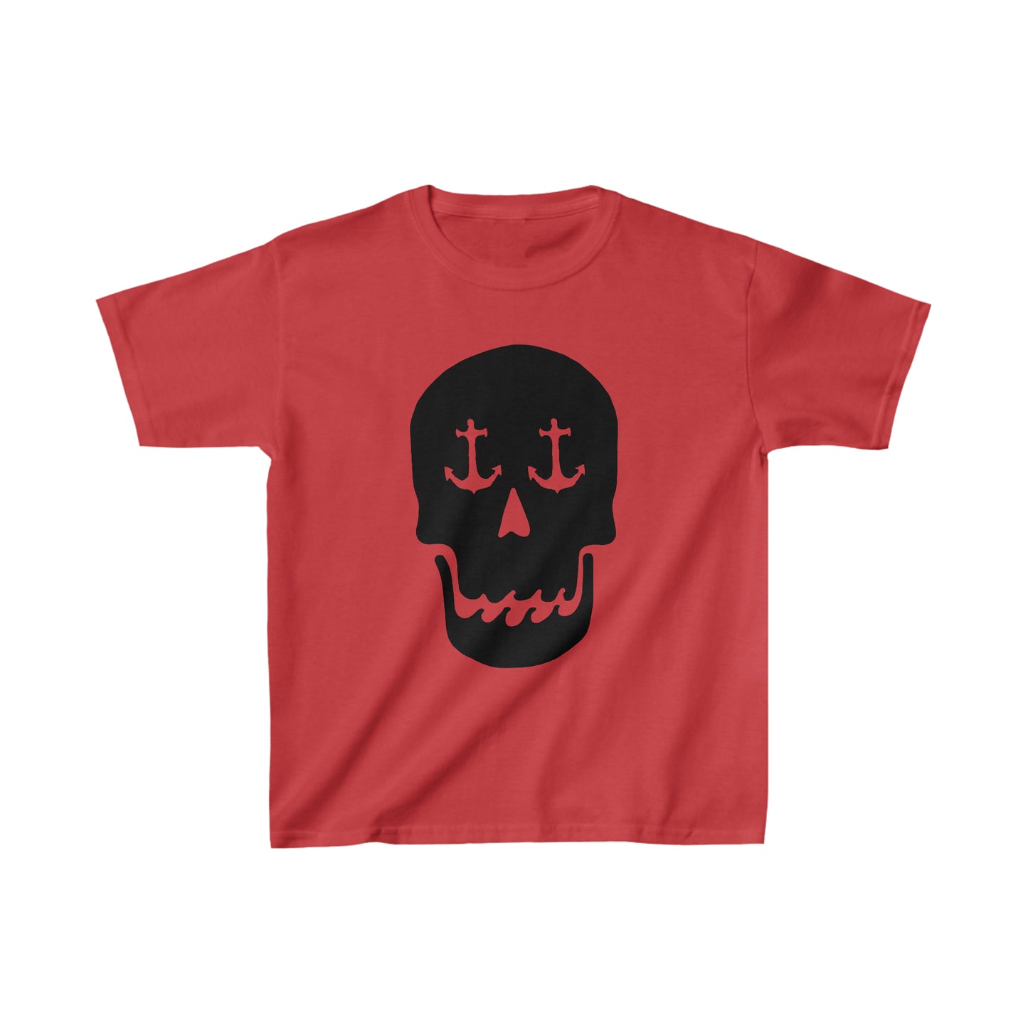 Kids T-Shirt with Nautical Skull Anchor Eyes - Trendy and Stylish Tee for Boys and Girls