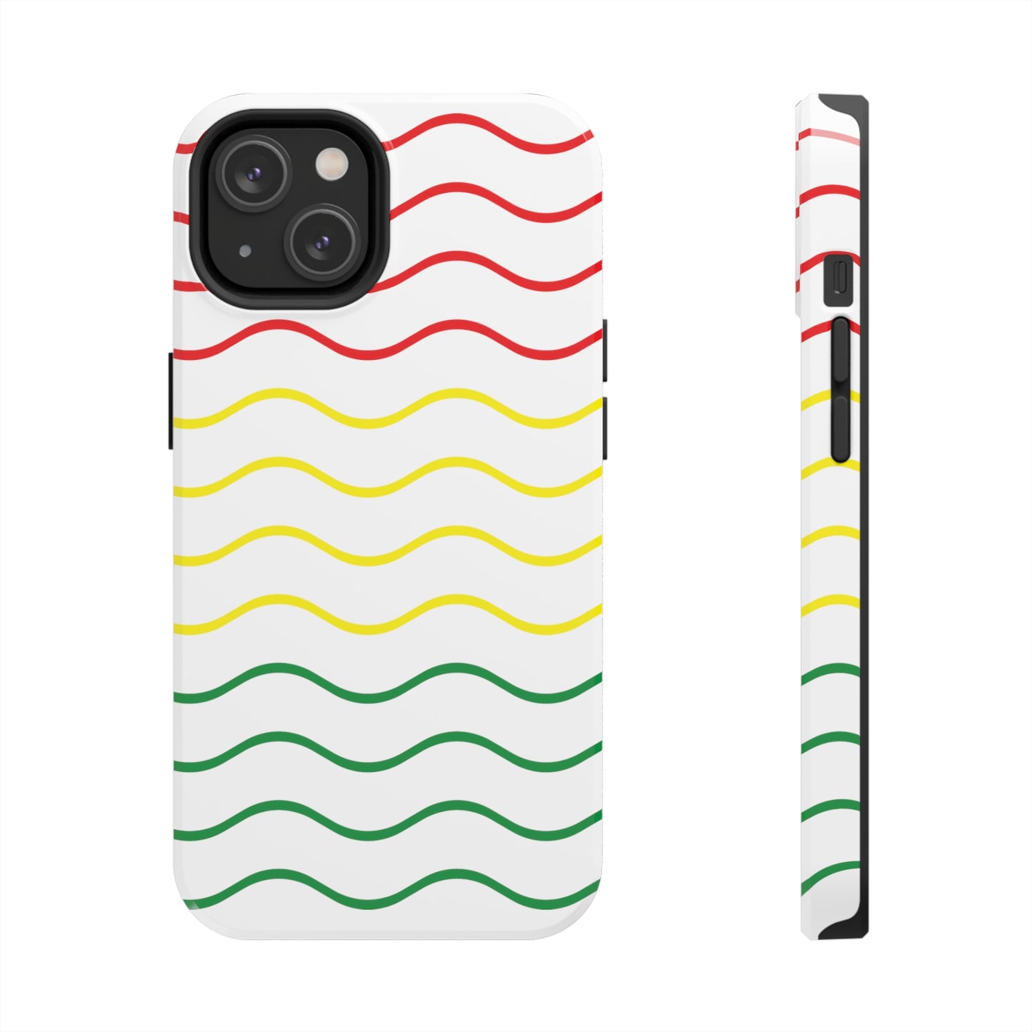 Rastafarian Chevron Pattern Phone Case, Vibrant Color Design, Unique Rasta Phone Cover, Stylish Protective Case