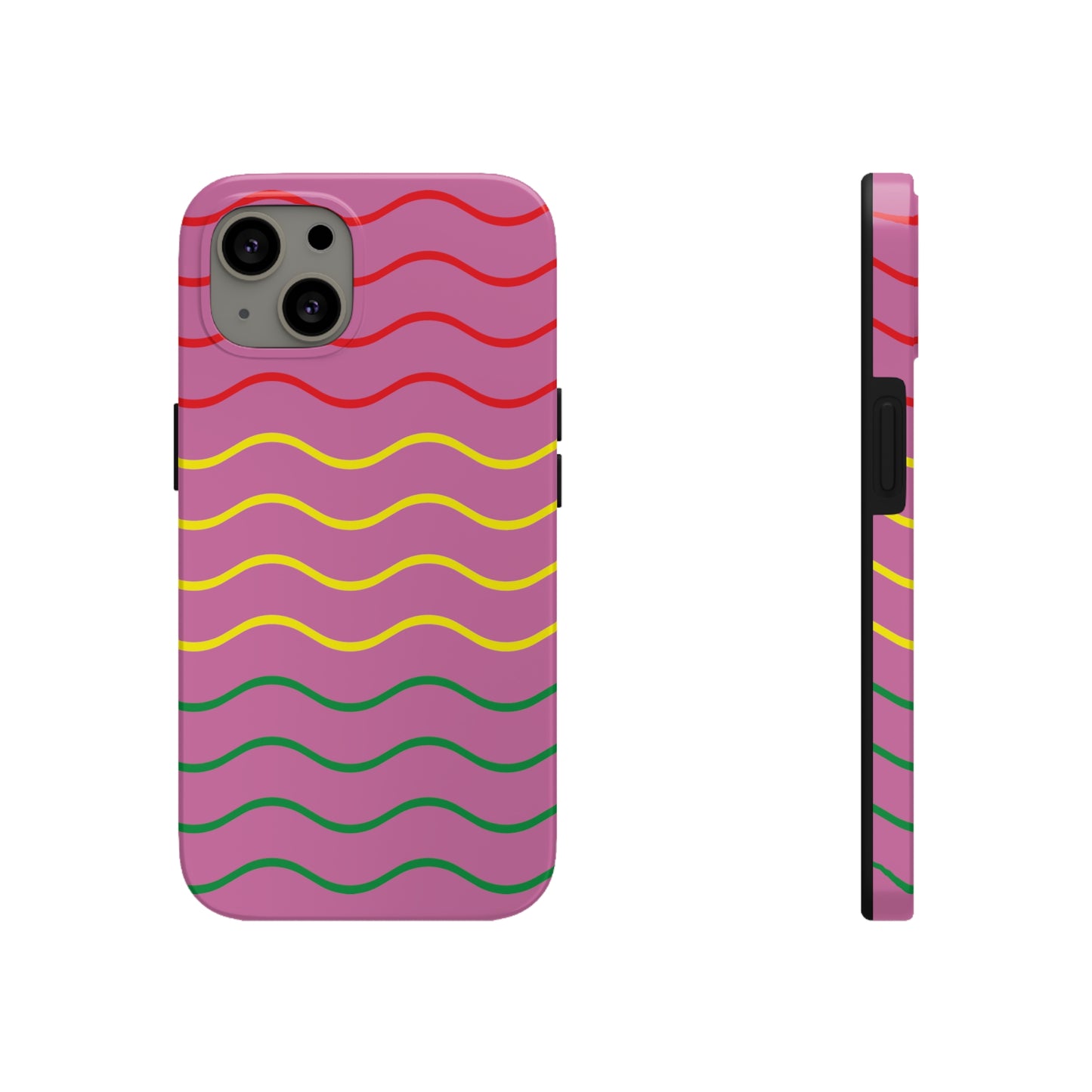 Rastafarian Chevron Pattern Phone Case, Vibrant Color Design, Unique Rasta Phone Cover, Stylish Protective Case