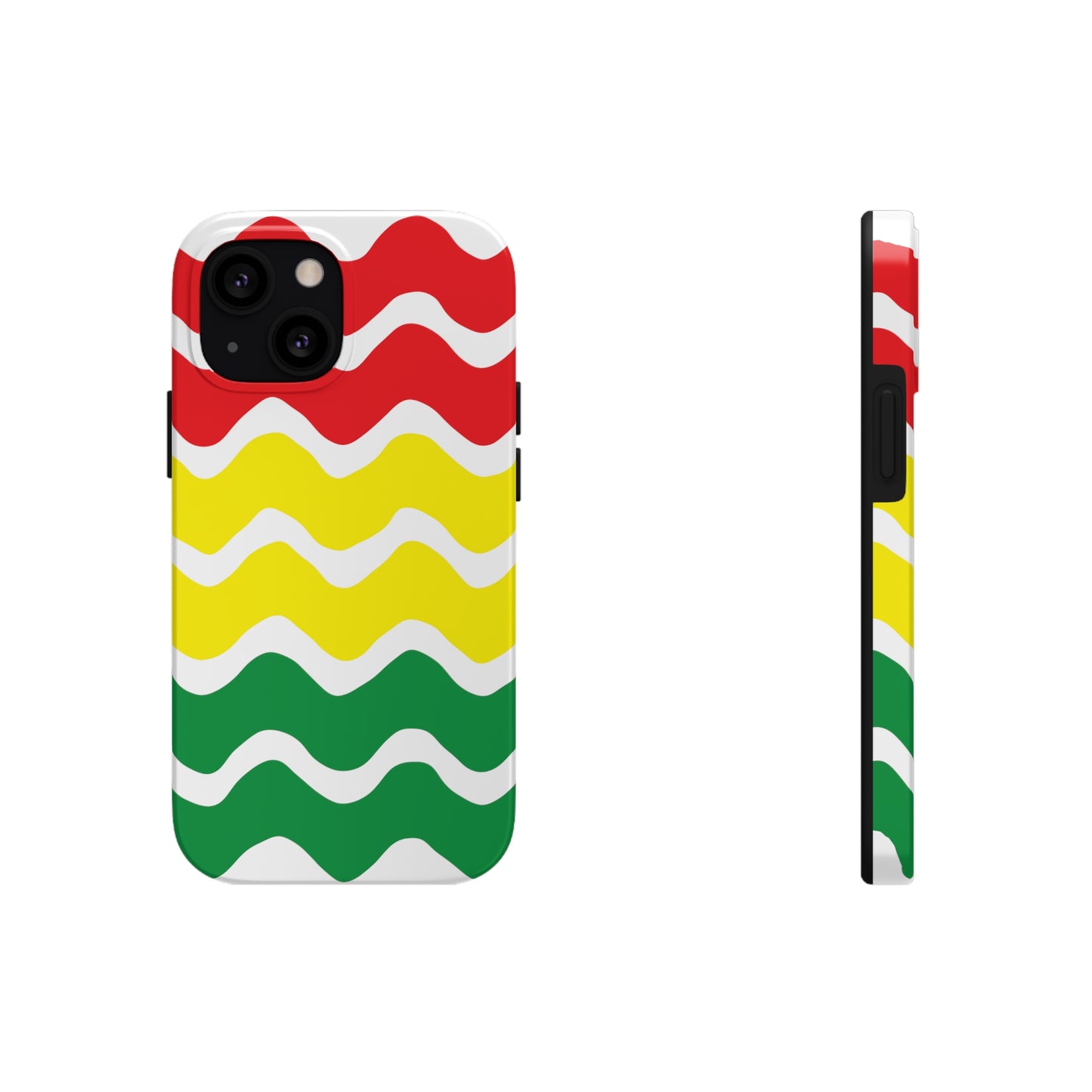 Rastafarian Chevron Pattern Phone Case, Vibrant Color Design, Unique Rasta Phone Cover, Stylish Protective Case