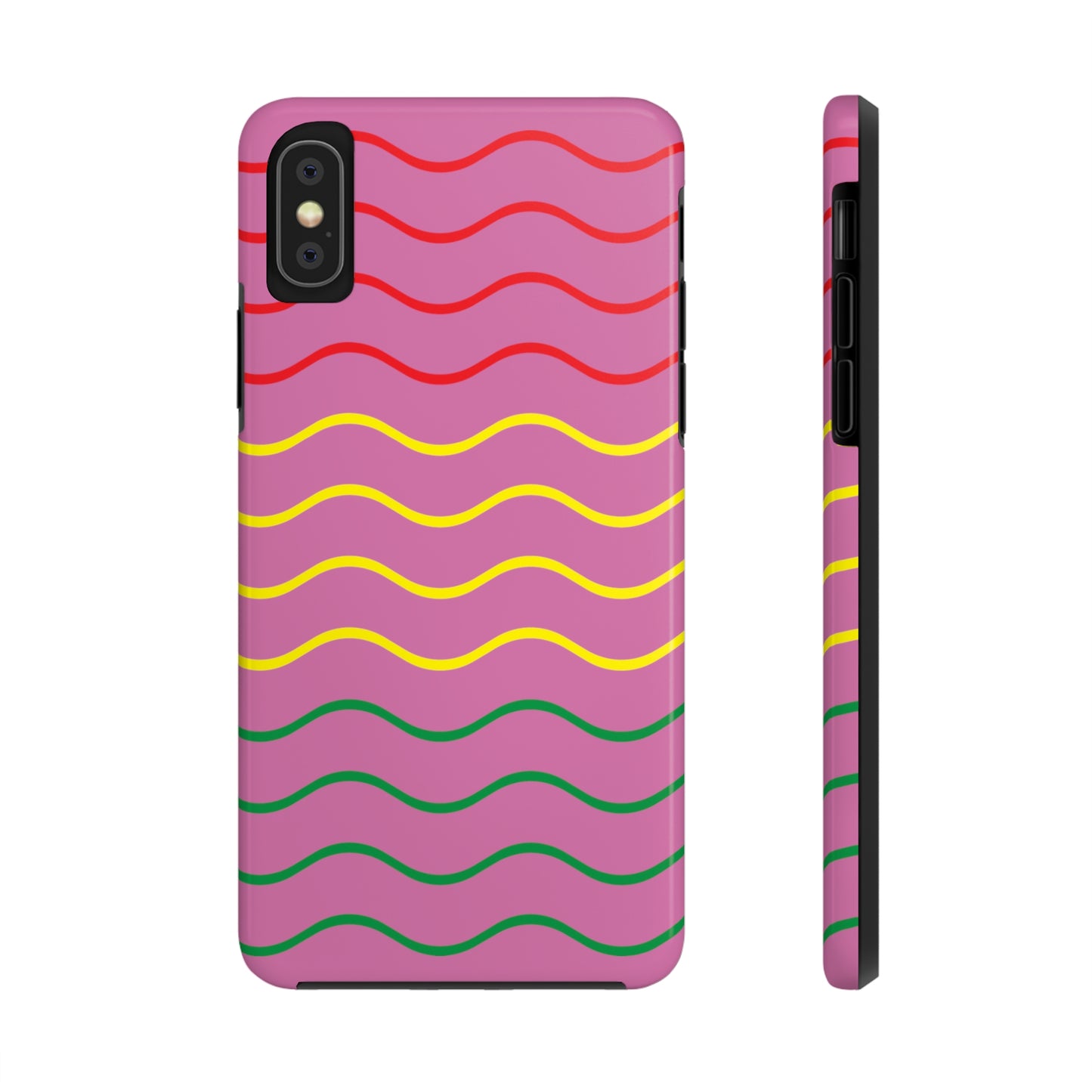 Rastafarian Chevron Pattern Phone Case, Vibrant Color Design, Unique Rasta Phone Cover, Stylish Protective Case