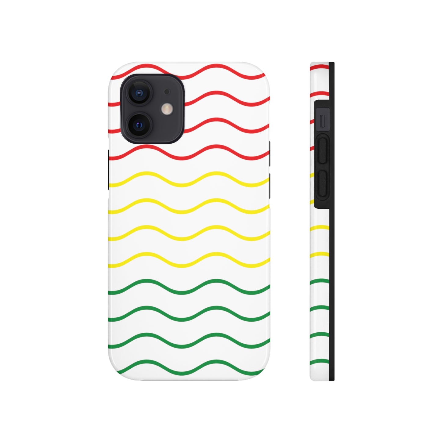 Rastafarian Chevron Pattern Phone Case, Vibrant Color Design, Unique Rasta Phone Cover, Stylish Protective Case