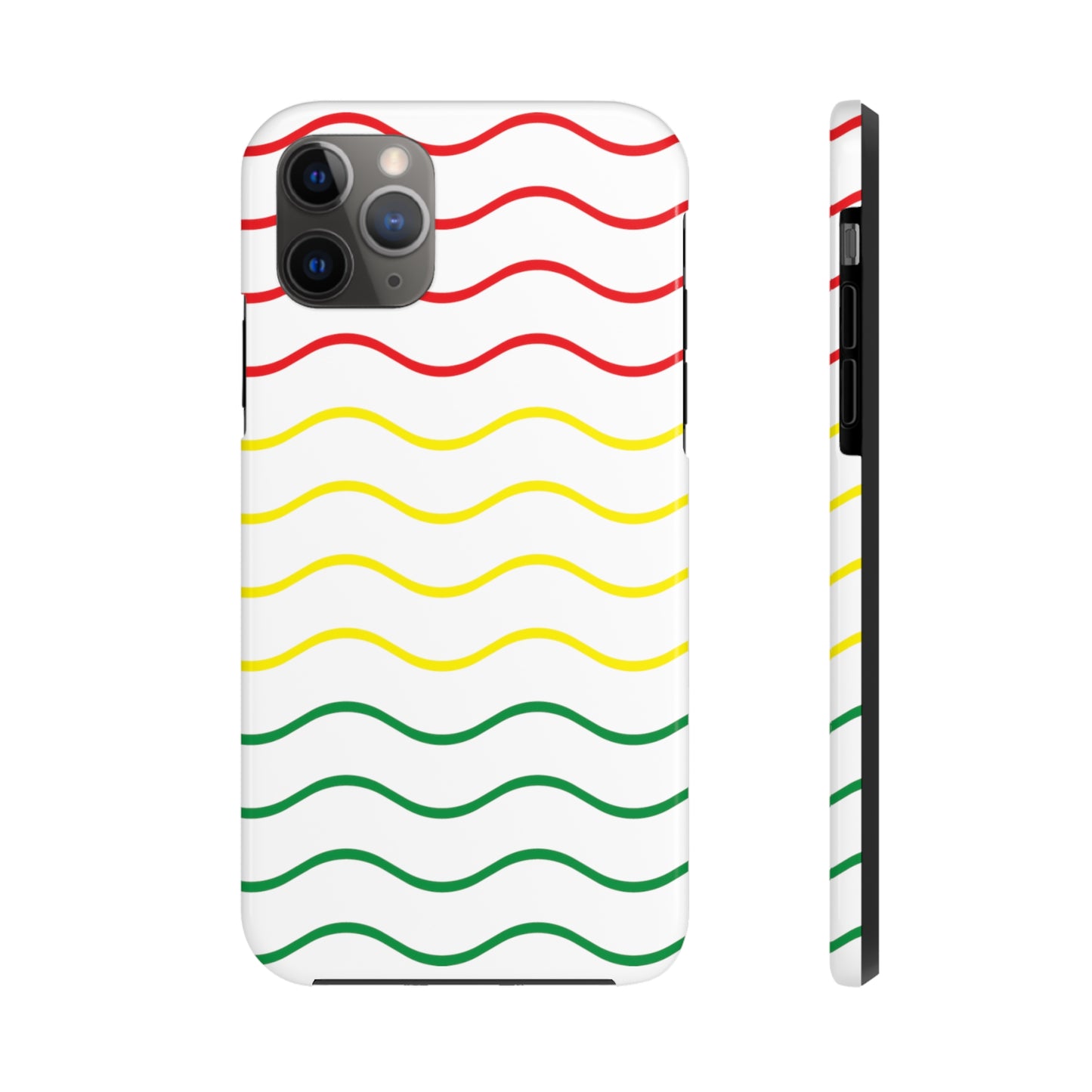 Rastafarian Chevron Pattern Phone Case, Vibrant Color Design, Unique Rasta Phone Cover, Stylish Protective Case