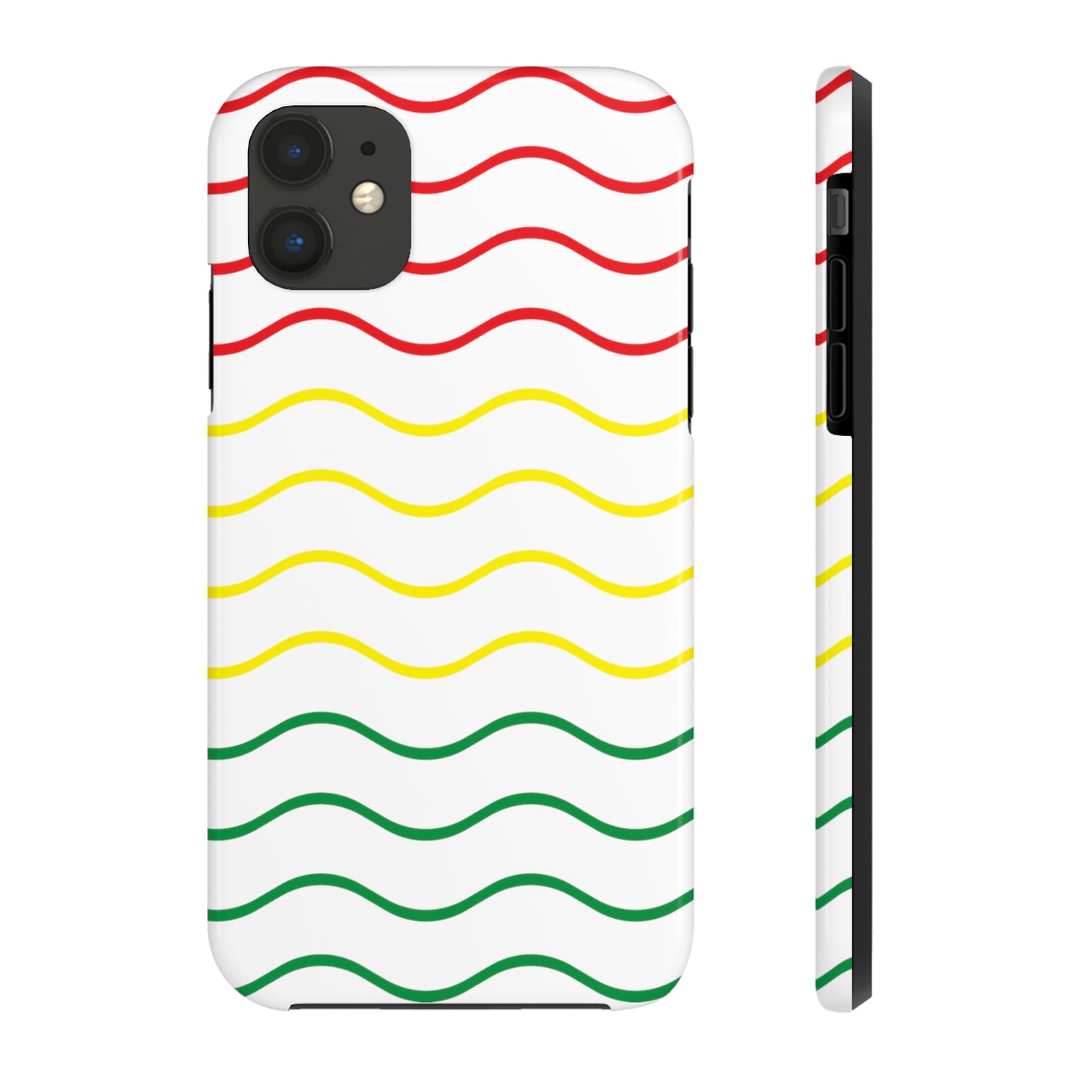 Rastafarian Chevron Pattern Phone Case, Vibrant Color Design, Unique Rasta Phone Cover, Stylish Protective Case