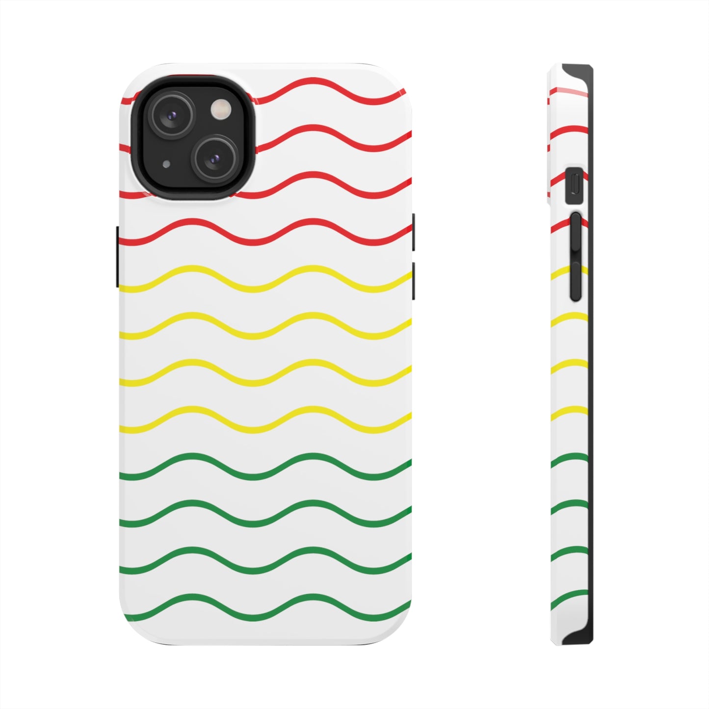 Rastafarian Chevron Pattern Phone Case, Vibrant Color Design, Unique Rasta Phone Cover, Stylish Protective Case