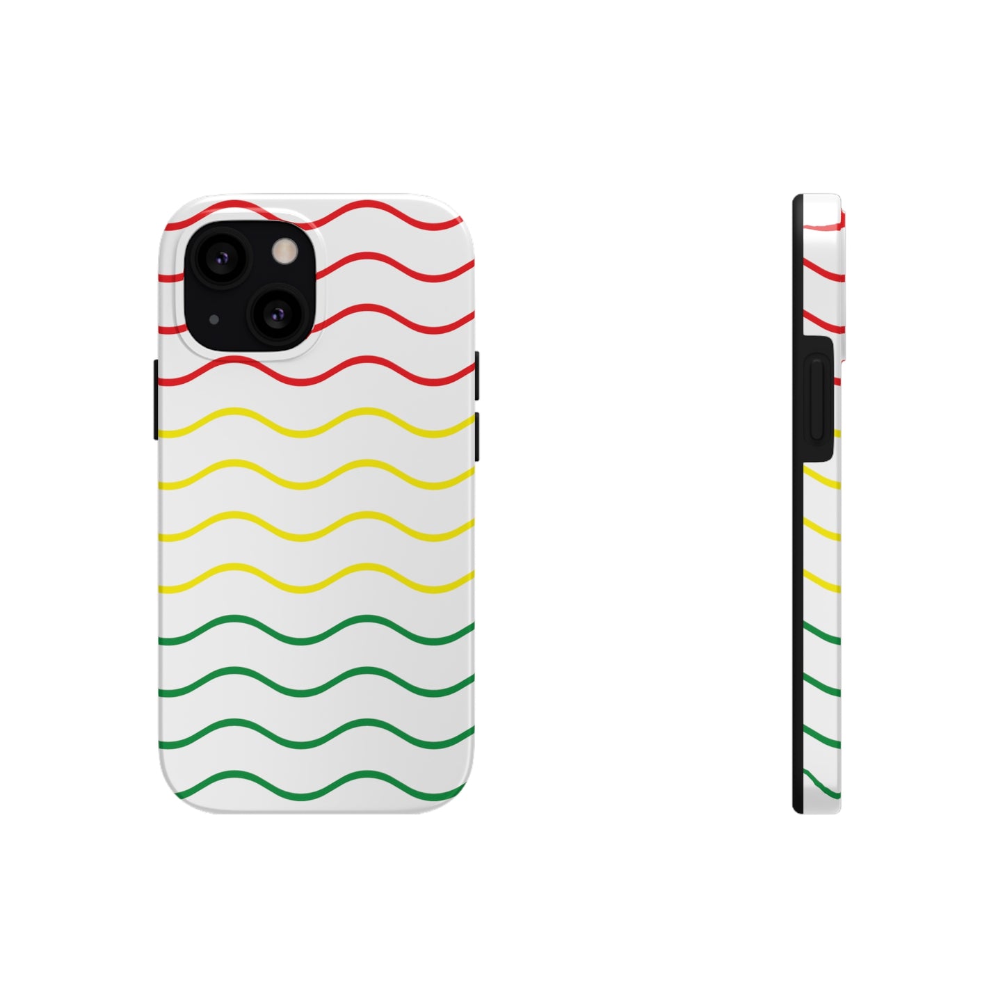 Rastafarian Chevron Pattern Phone Case, Vibrant Color Design, Unique Rasta Phone Cover, Stylish Protective Case