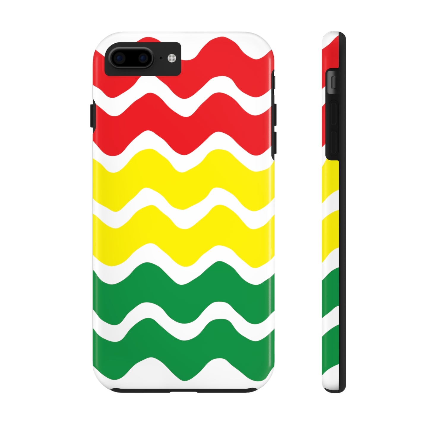 Rastafarian Chevron Pattern Phone Case, Vibrant Color Design, Unique Rasta Phone Cover, Stylish Protective Case