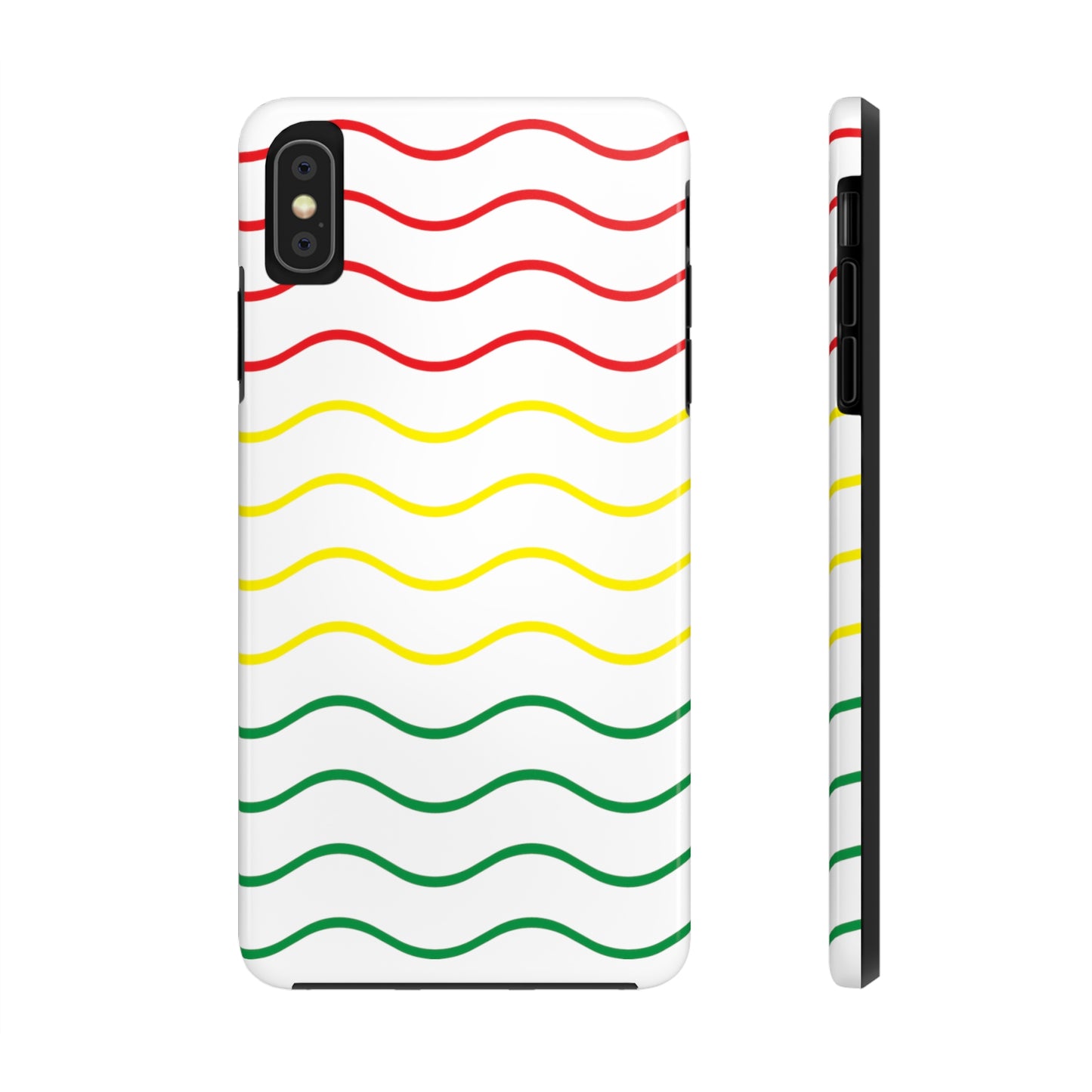 Rastafarian Chevron Pattern Phone Case, Vibrant Color Design, Unique Rasta Phone Cover, Stylish Protective Case