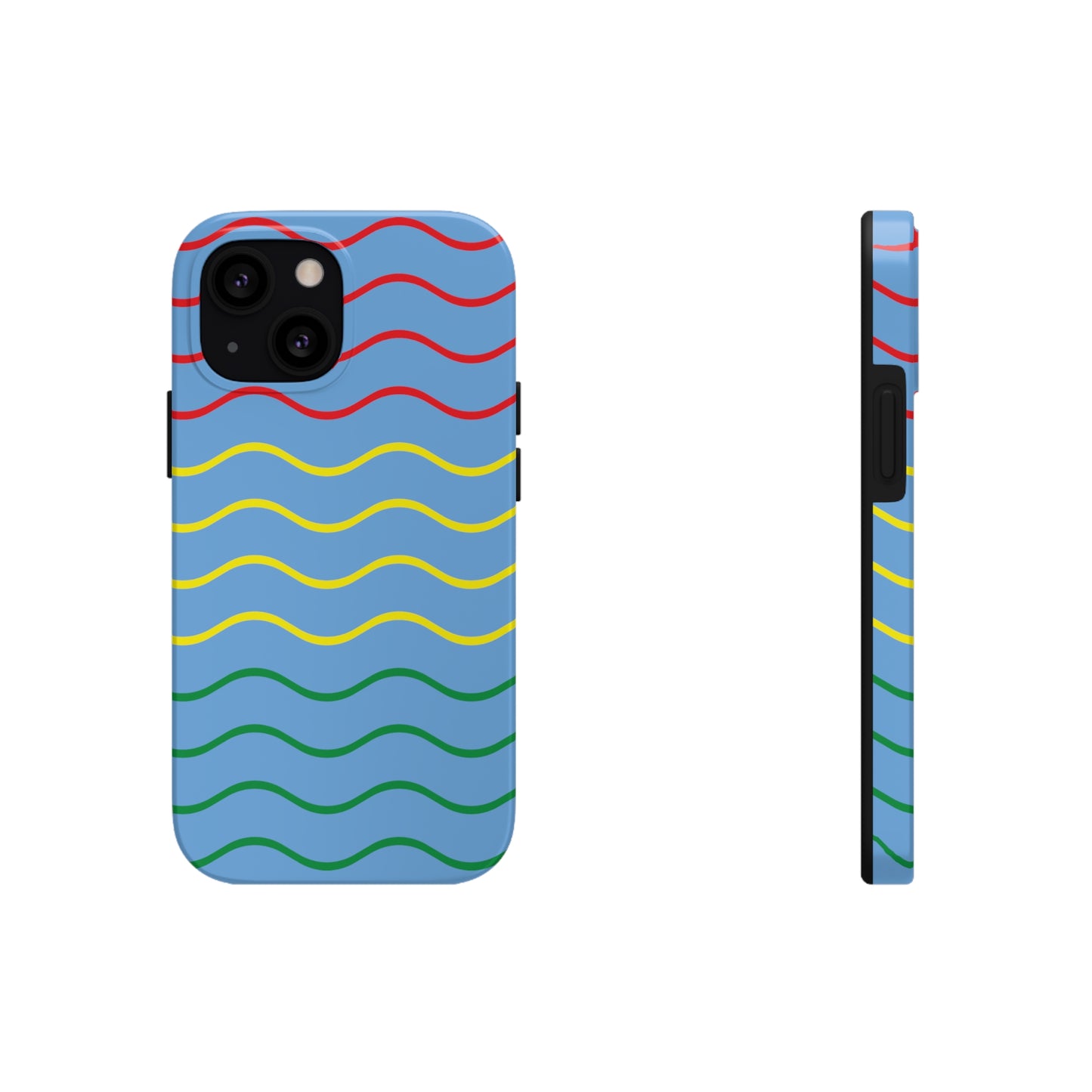 Rastafarian Chevron Pattern Phone Case, Vibrant Color Design, Unique Rasta Phone Cover, Stylish Protective Case