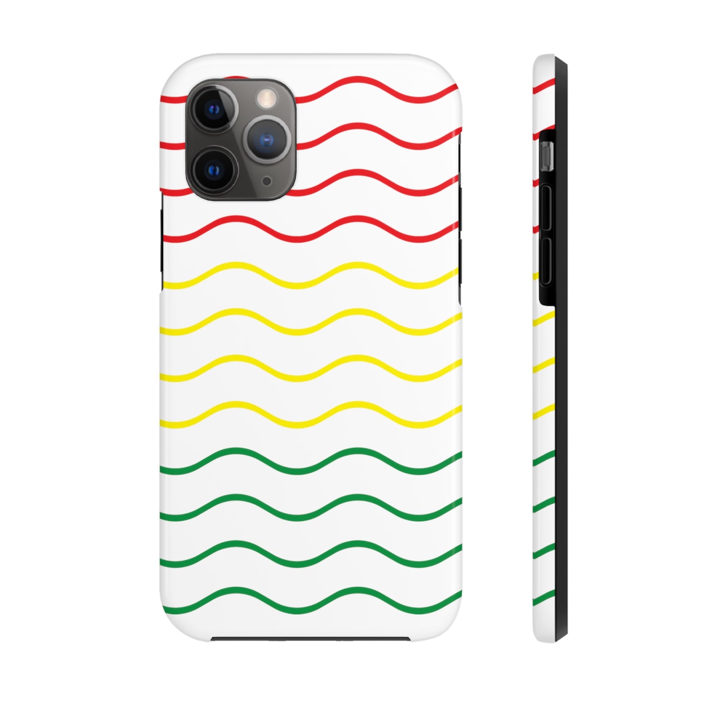 Rastafarian Chevron Pattern Phone Case, Vibrant Color Design, Unique Rasta Phone Cover, Stylish Protective Case