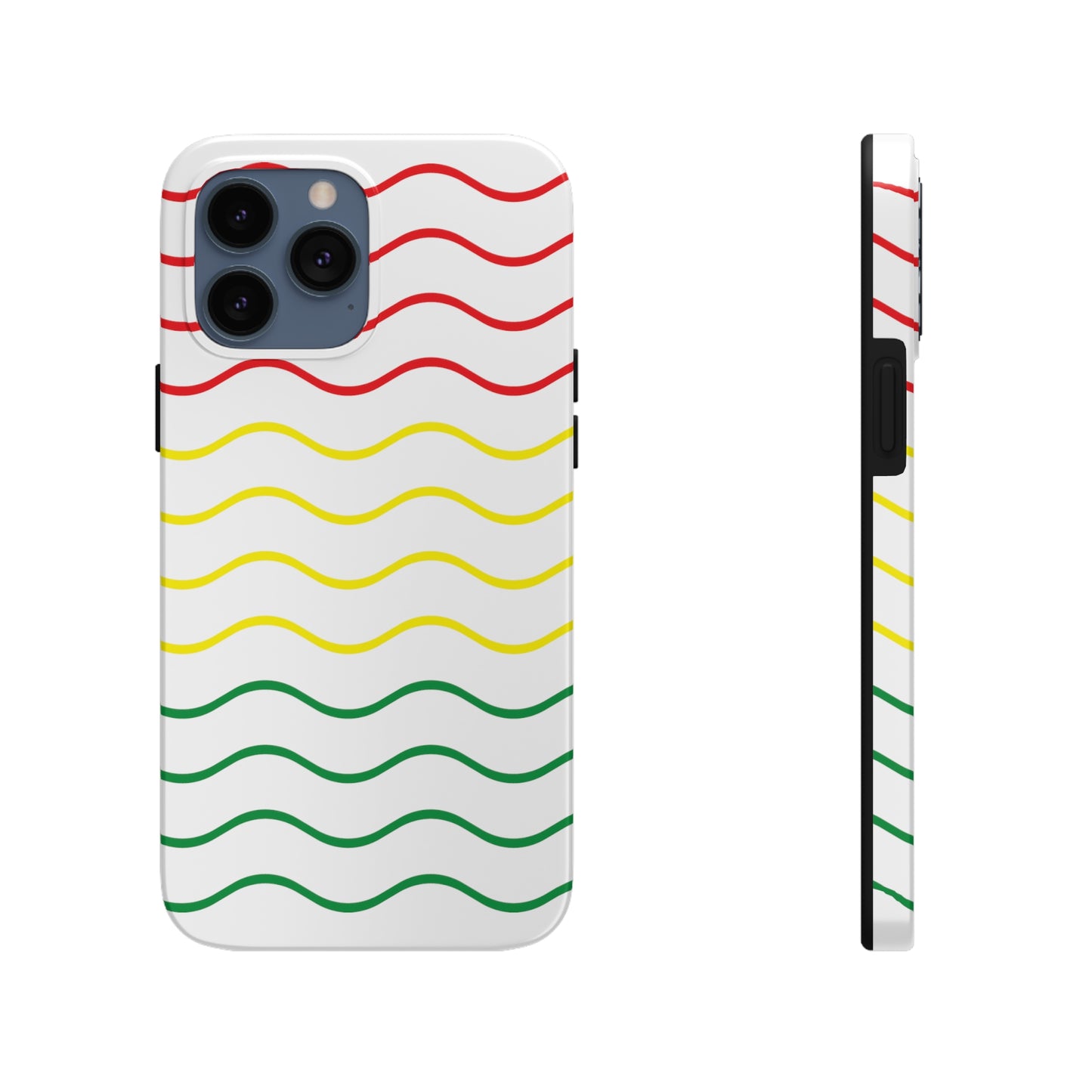 Rastafarian Chevron Pattern Phone Case, Vibrant Color Design, Unique Rasta Phone Cover, Stylish Protective Case