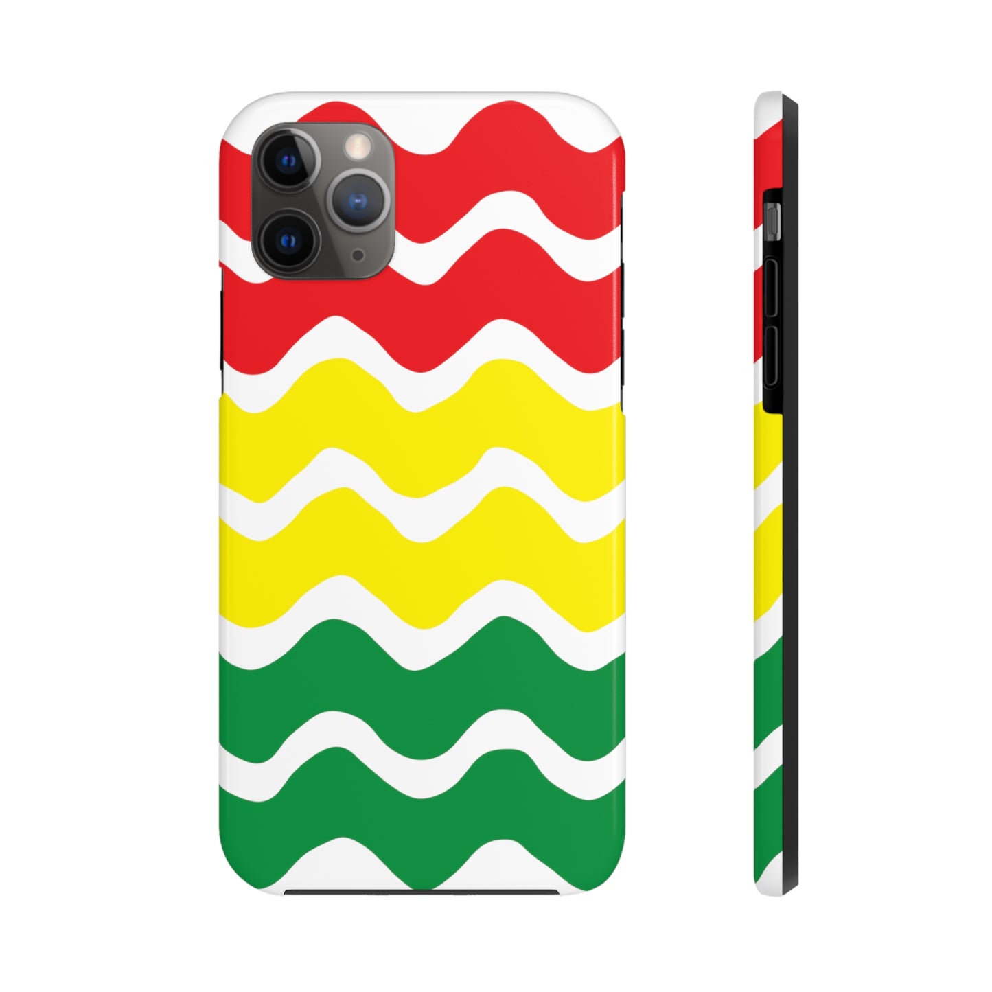 Rastafarian Chevron Pattern Phone Case, Vibrant Color Design, Unique Rasta Phone Cover, Stylish Protective Case