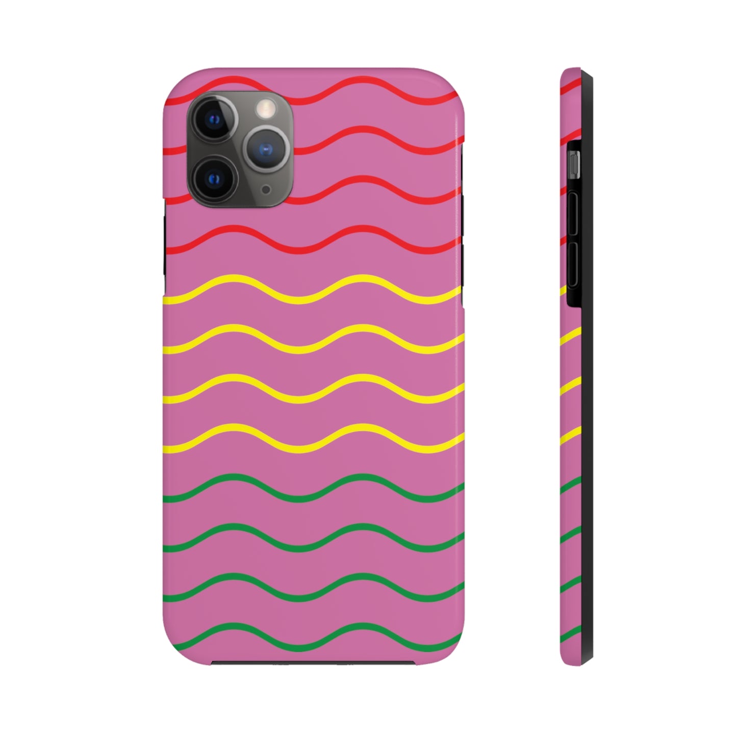 Rastafarian Chevron Pattern Phone Case, Vibrant Color Design, Unique Rasta Phone Cover, Stylish Protective Case