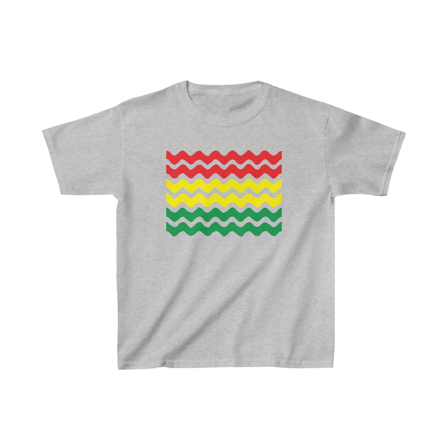 Rasta Colors Chevron Kids T-Shirt, Stylish and Trendy Tee for Boys and Girls, Vibrant Rasta Design, Comfortable and Fashionable Apparel