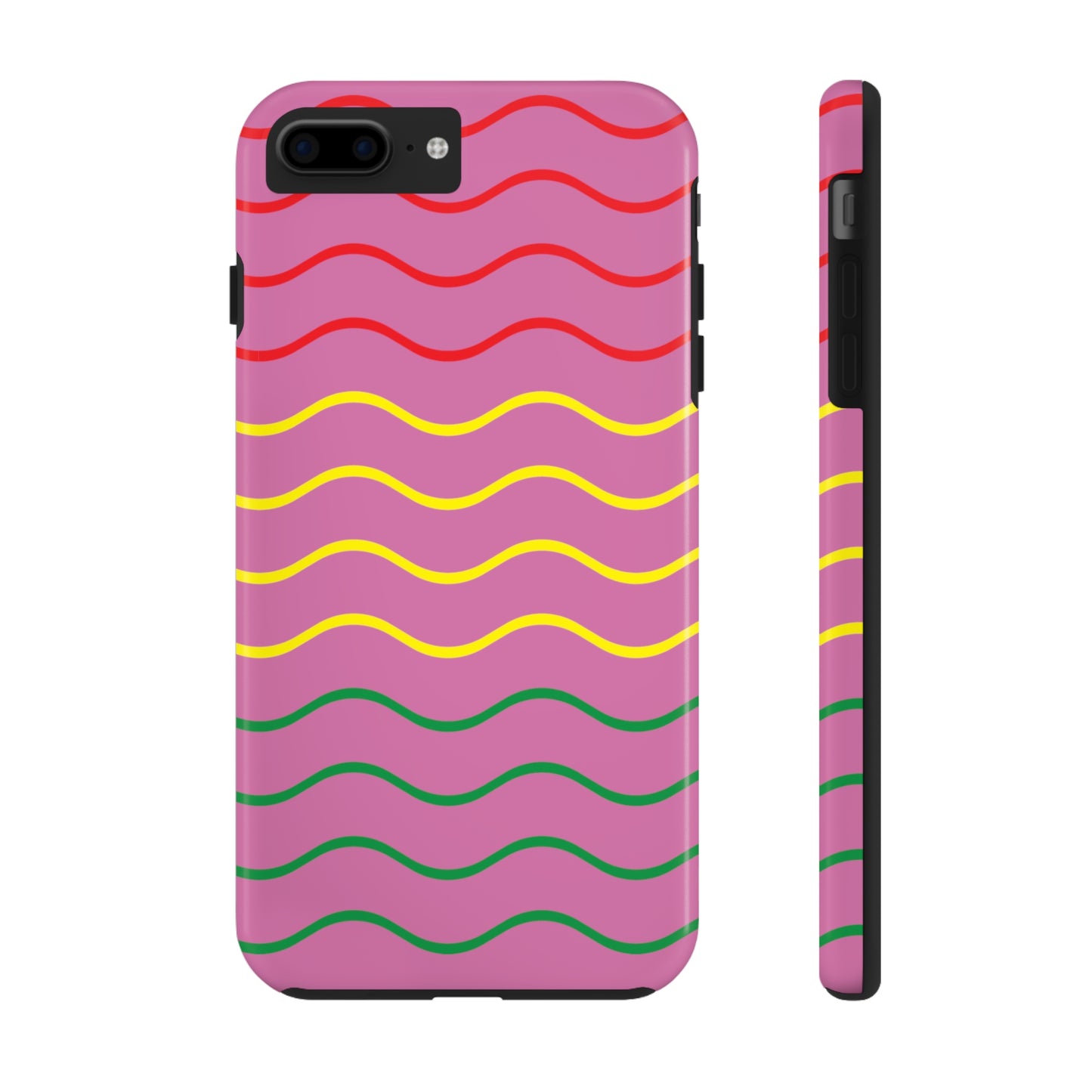 Rastafarian Chevron Pattern Phone Case, Vibrant Color Design, Unique Rasta Phone Cover, Stylish Protective Case