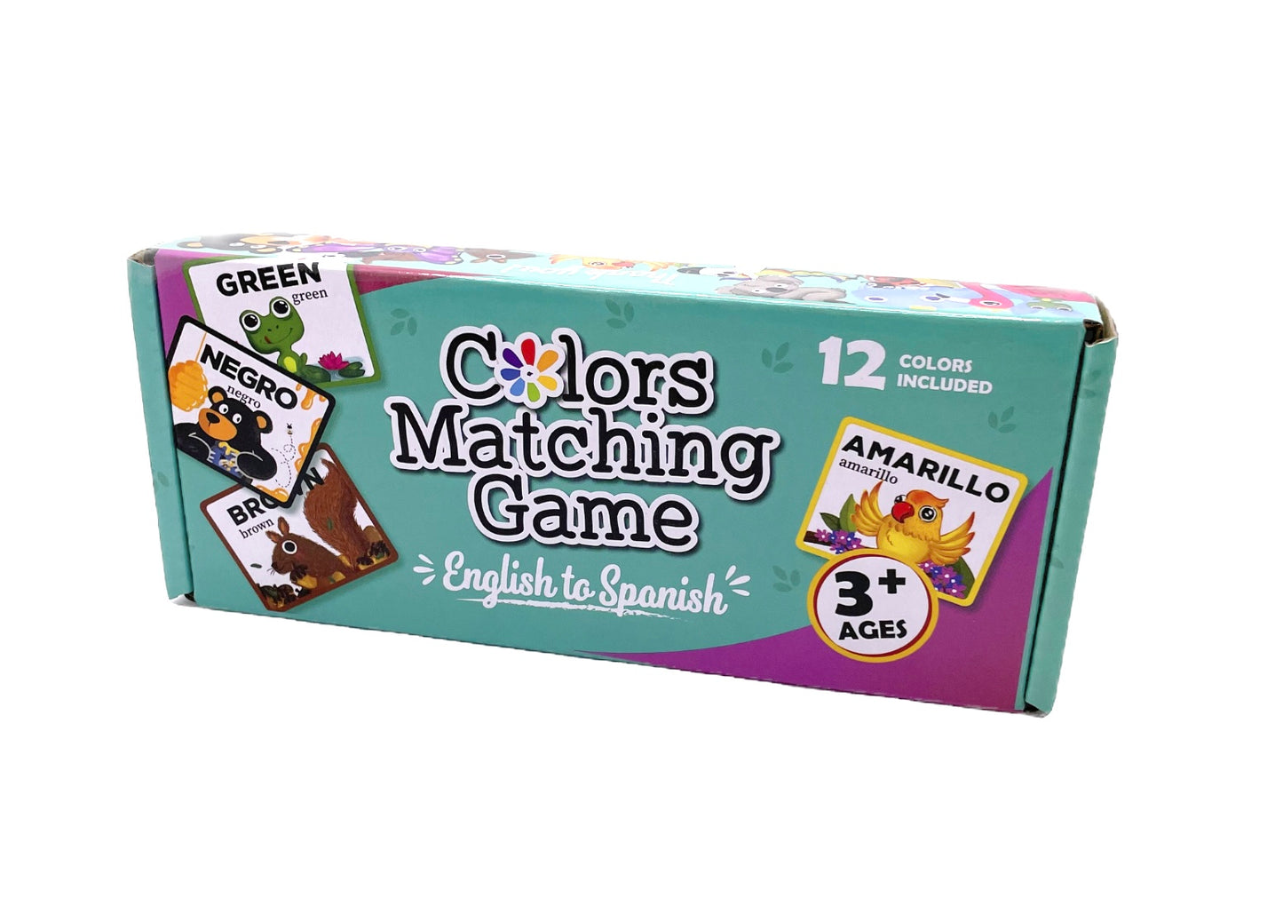 URBAN SUPPLY CO. Bilingual Colors Matching Memory Game - Learn Spanish and English Colors. ESL and Language Immersion for Early Children's Reading.