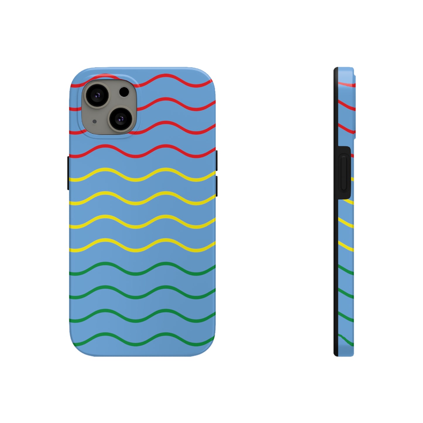 Rastafarian Chevron Pattern Phone Case, Vibrant Color Design, Unique Rasta Phone Cover, Stylish Protective Case