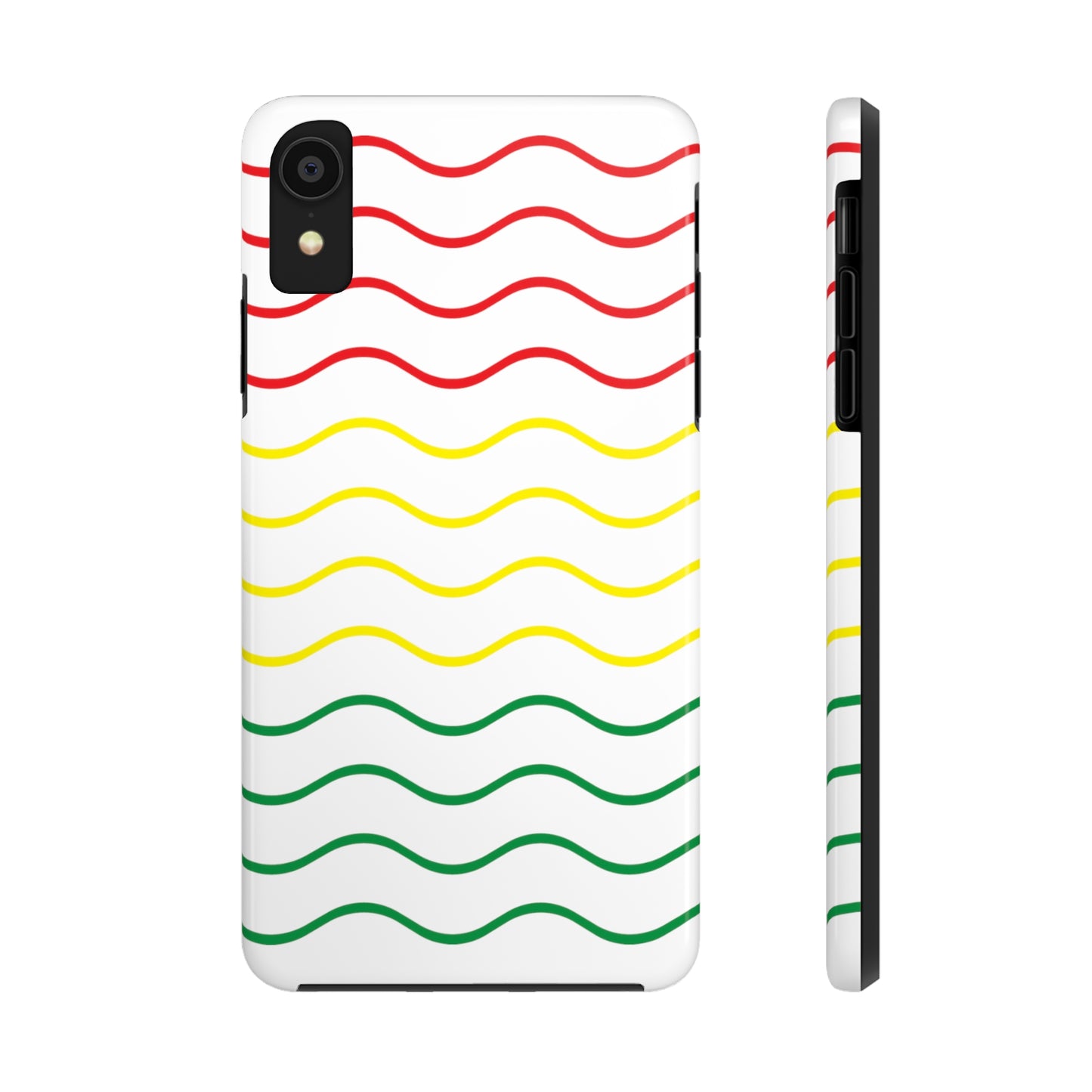 Rastafarian Chevron Pattern Phone Case, Vibrant Color Design, Unique Rasta Phone Cover, Stylish Protective Case