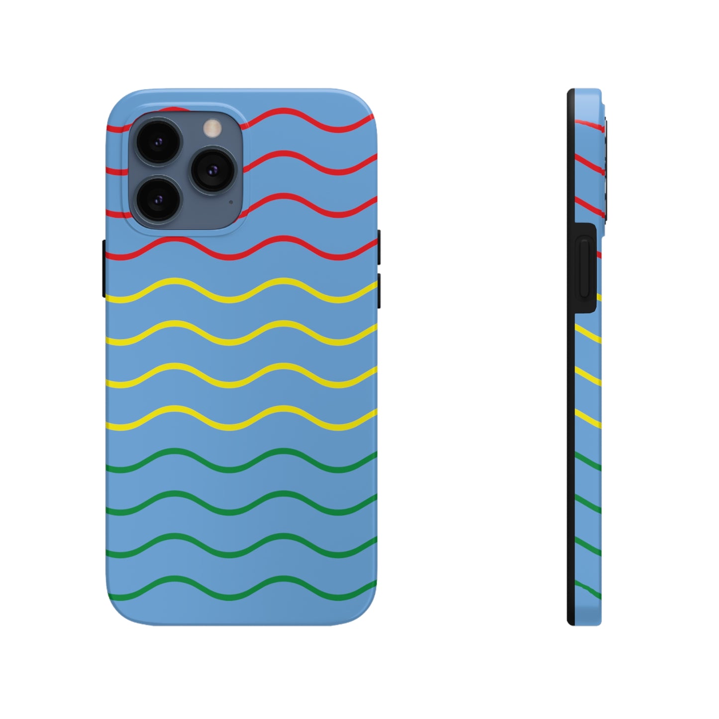 Rastafarian Chevron Pattern Phone Case, Vibrant Color Design, Unique Rasta Phone Cover, Stylish Protective Case