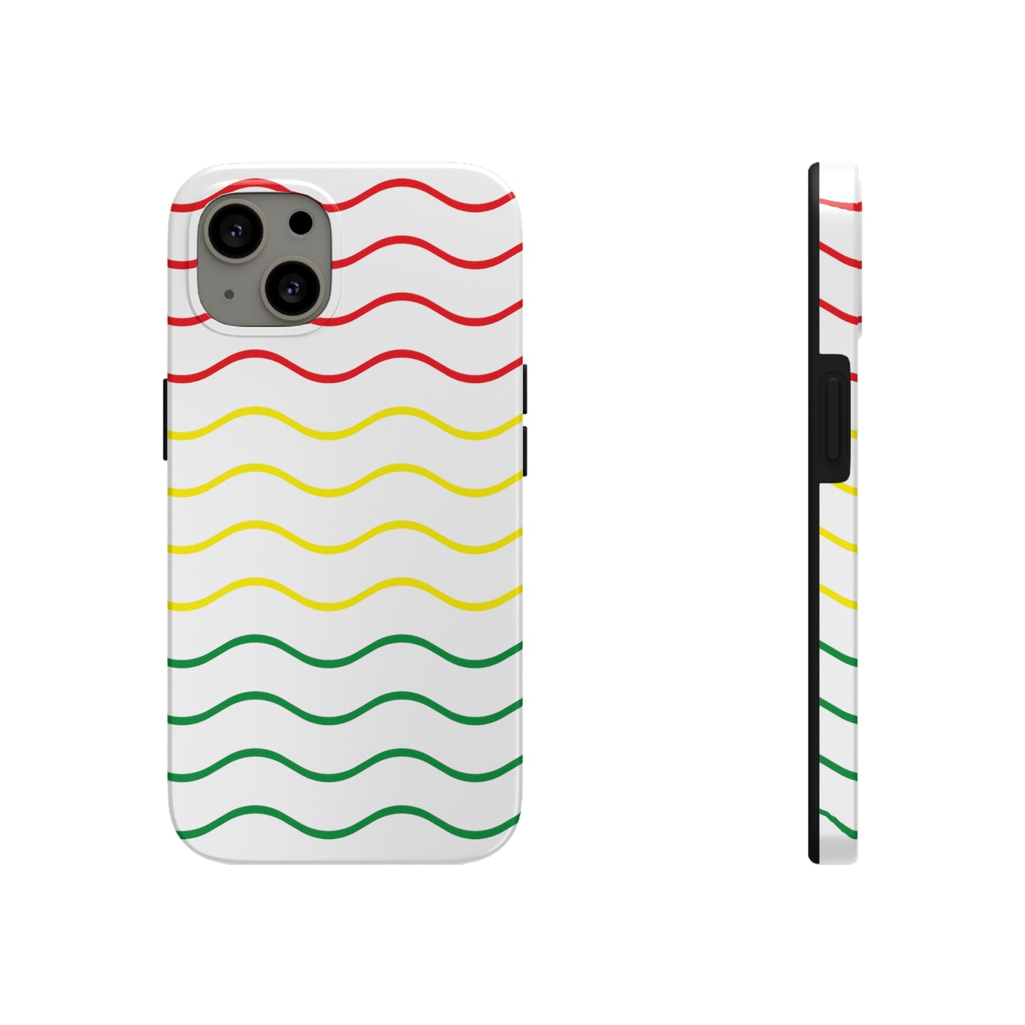 Rastafarian Chevron Pattern Phone Case, Vibrant Color Design, Unique Rasta Phone Cover, Stylish Protective Case