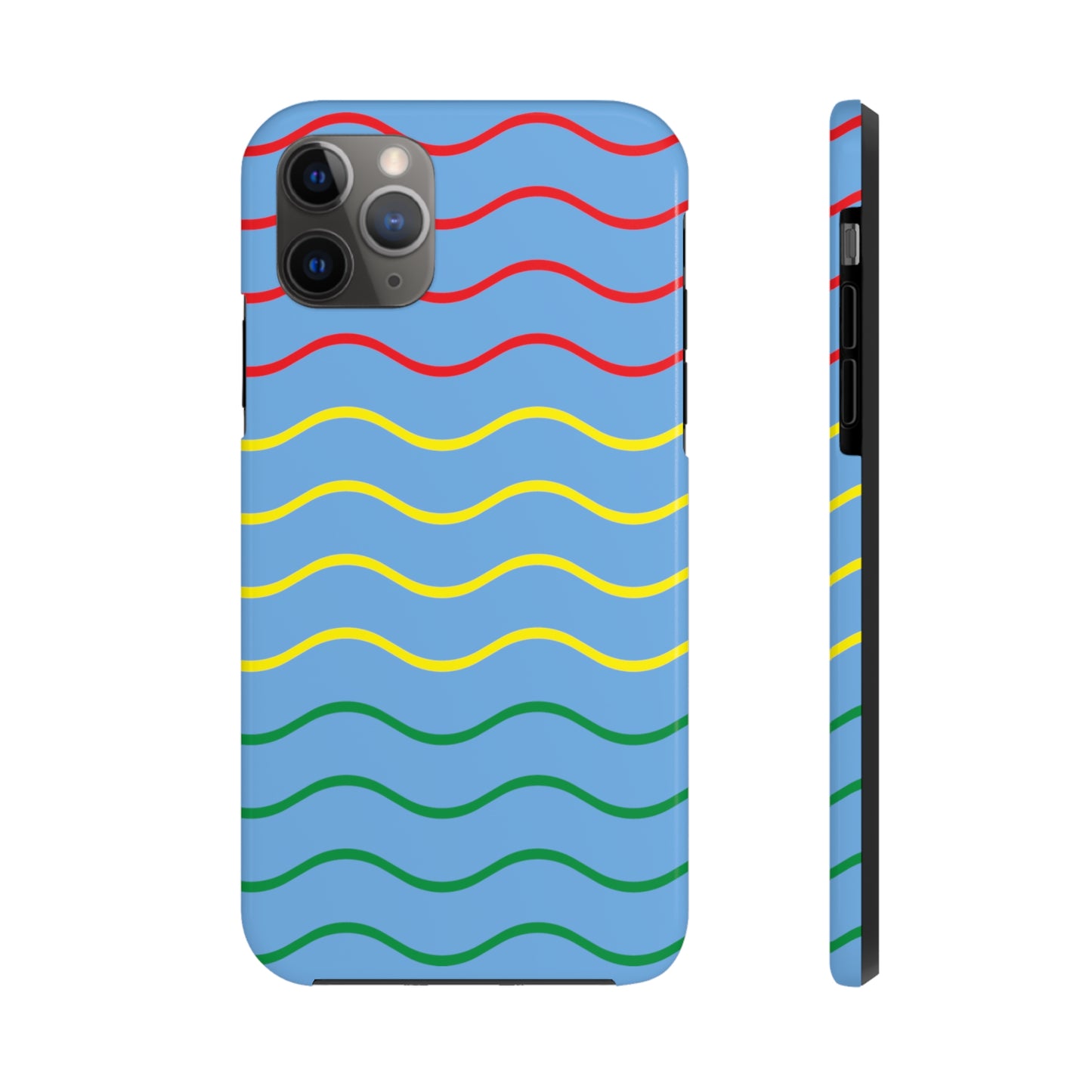 Rastafarian Chevron Pattern Phone Case, Vibrant Color Design, Unique Rasta Phone Cover, Stylish Protective Case