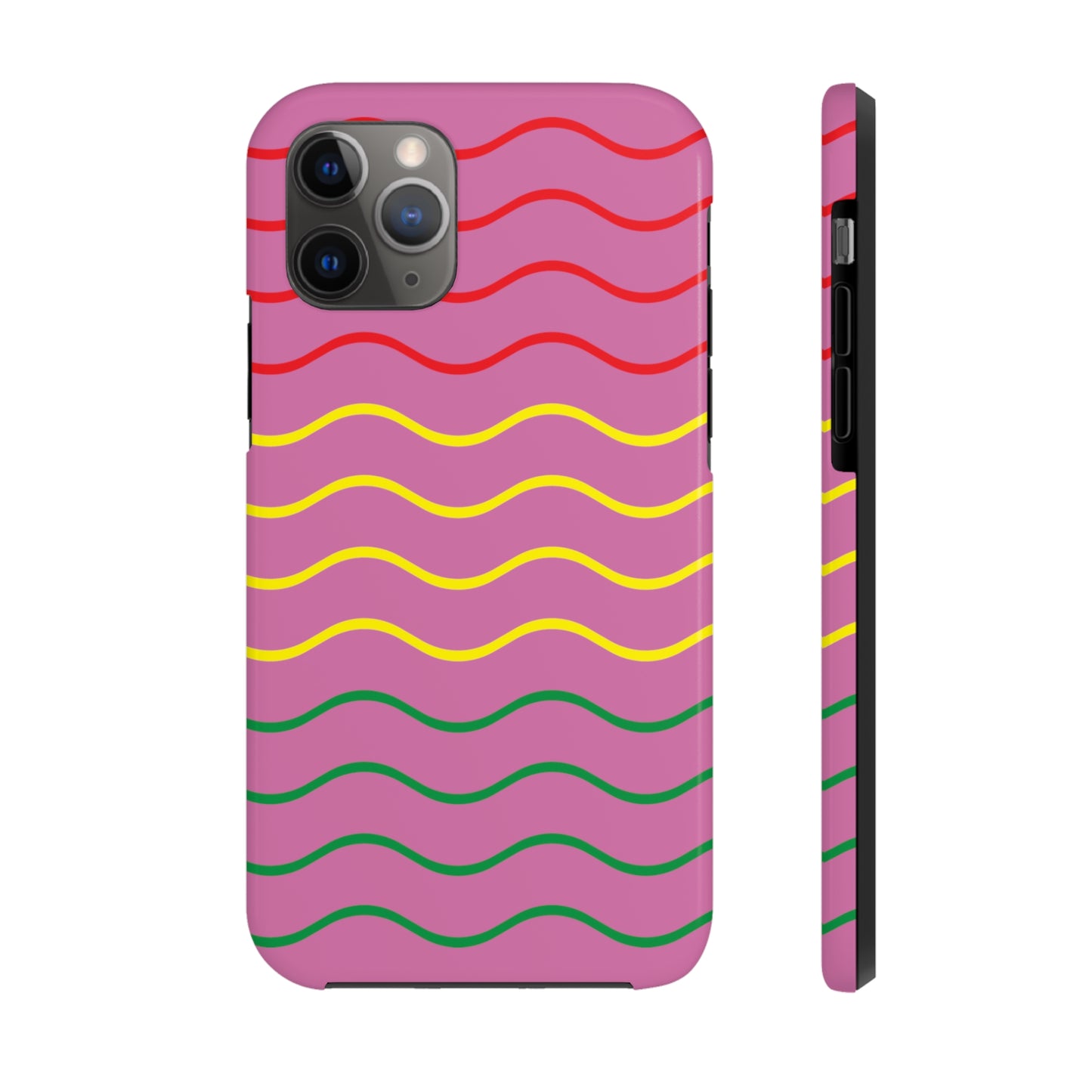 Rastafarian Chevron Pattern Phone Case, Vibrant Color Design, Unique Rasta Phone Cover, Stylish Protective Case