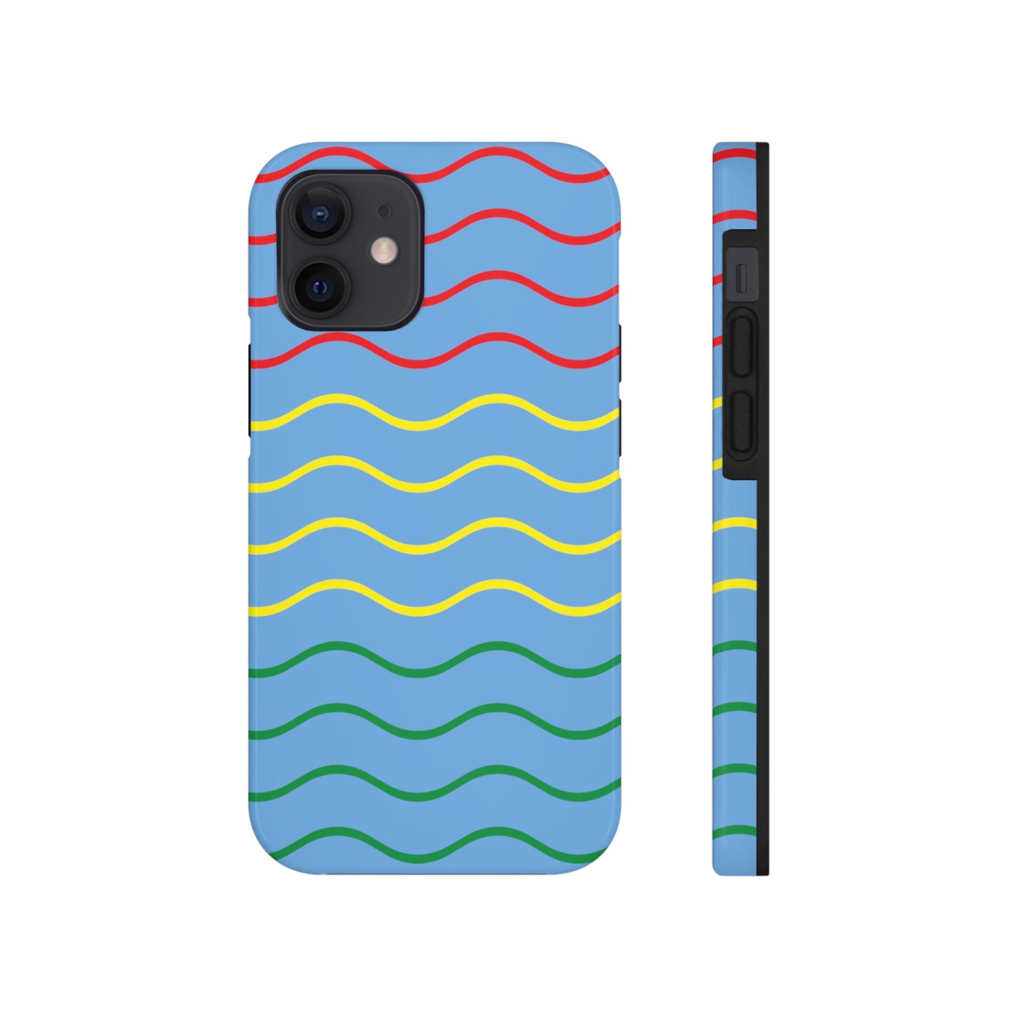 Rastafarian Chevron Pattern Phone Case, Vibrant Color Design, Unique Rasta Phone Cover, Stylish Protective Case