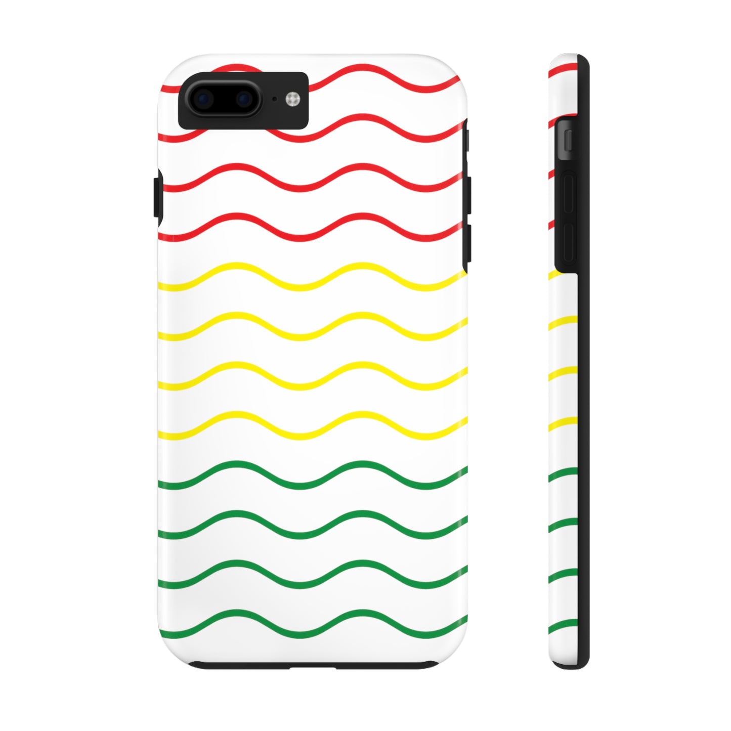 Rastafarian Chevron Pattern Phone Case, Vibrant Color Design, Unique Rasta Phone Cover, Stylish Protective Case