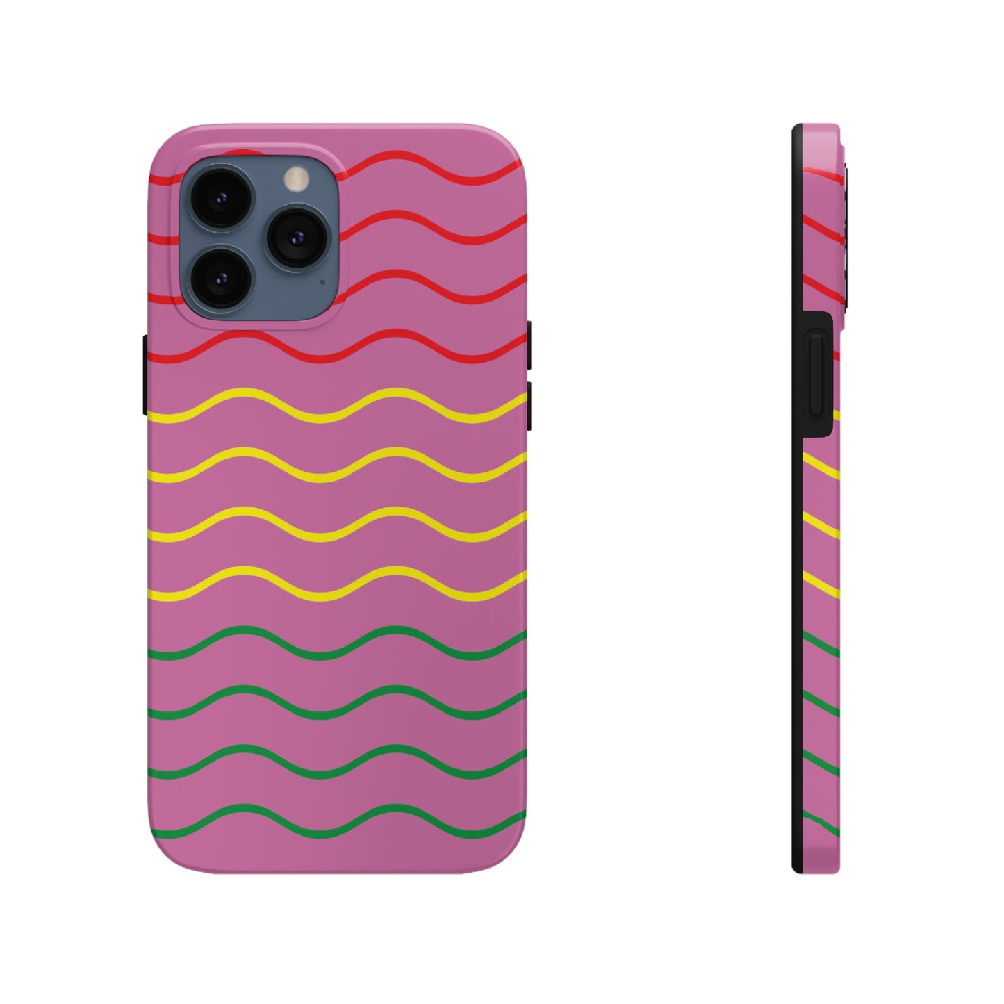 Rastafarian Chevron Pattern Phone Case, Vibrant Color Design, Unique Rasta Phone Cover, Stylish Protective Case