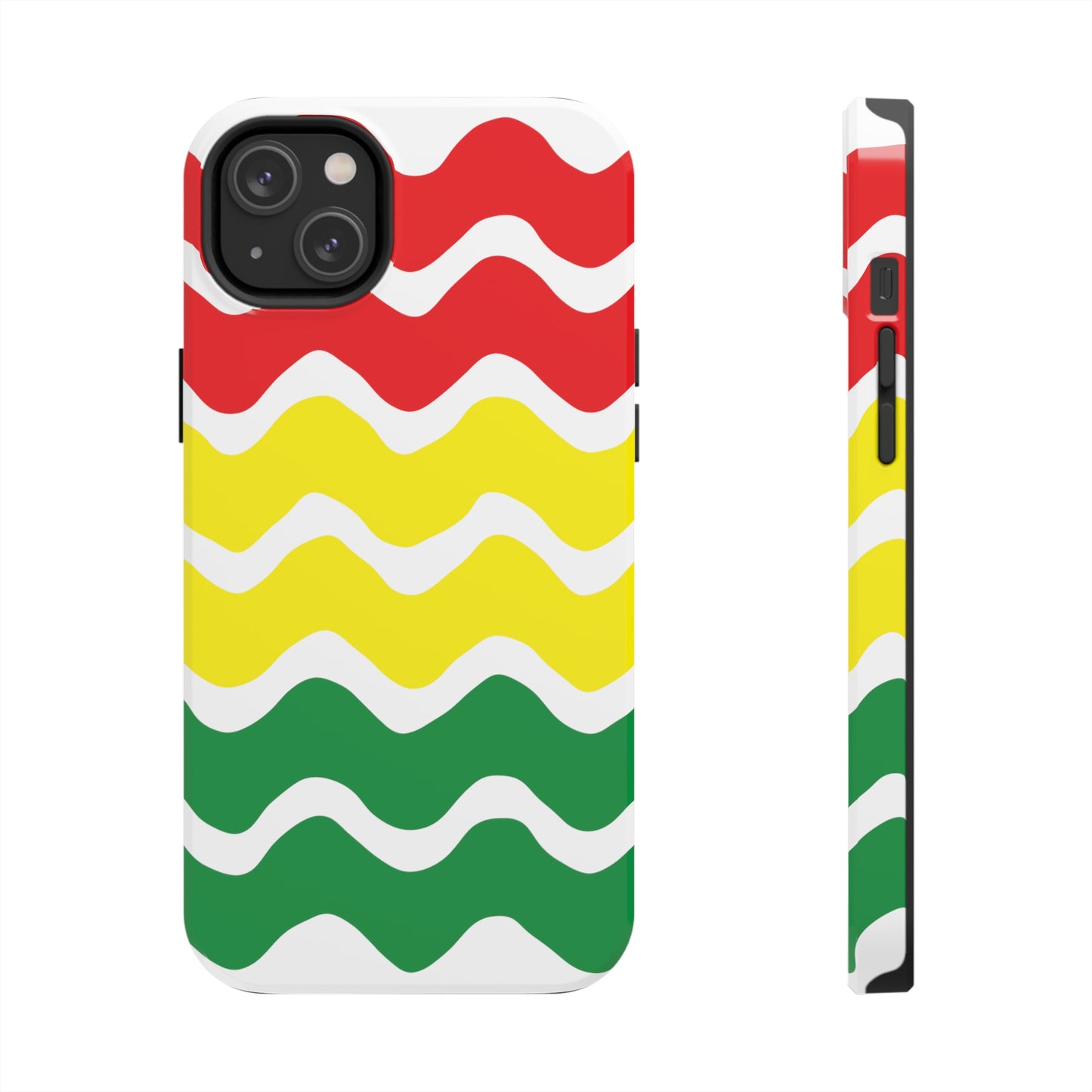 Rastafarian Chevron Pattern Phone Case, Vibrant Color Design, Unique Rasta Phone Cover, Stylish Protective Case