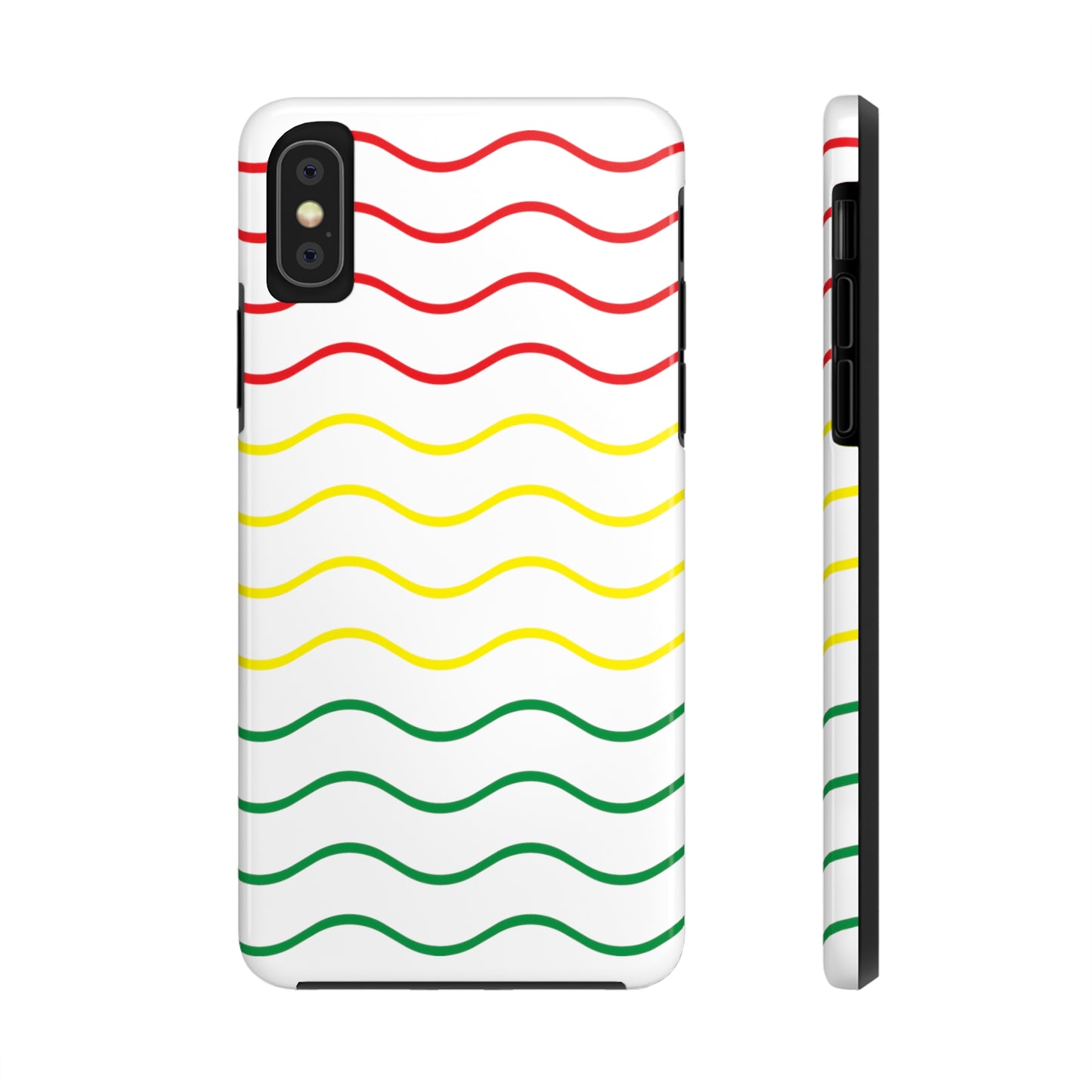 Rastafarian Chevron Pattern Phone Case, Vibrant Color Design, Unique Rasta Phone Cover, Stylish Protective Case