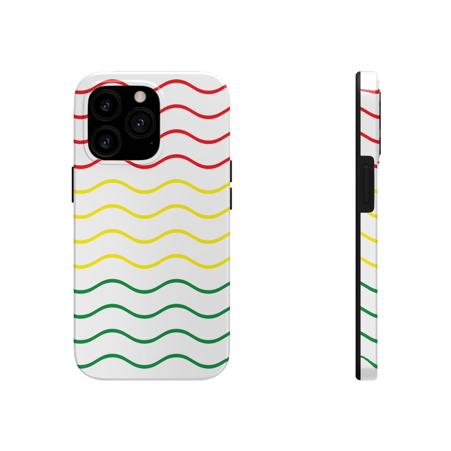 Rastafarian Chevron Pattern Phone Case, Vibrant Color Design, Unique Rasta Phone Cover, Stylish Protective Case