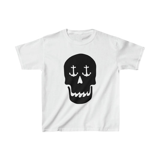 Kids T-Shirt with Nautical Skull Anchor Eyes - Trendy and Stylish Tee for Boys and Girls