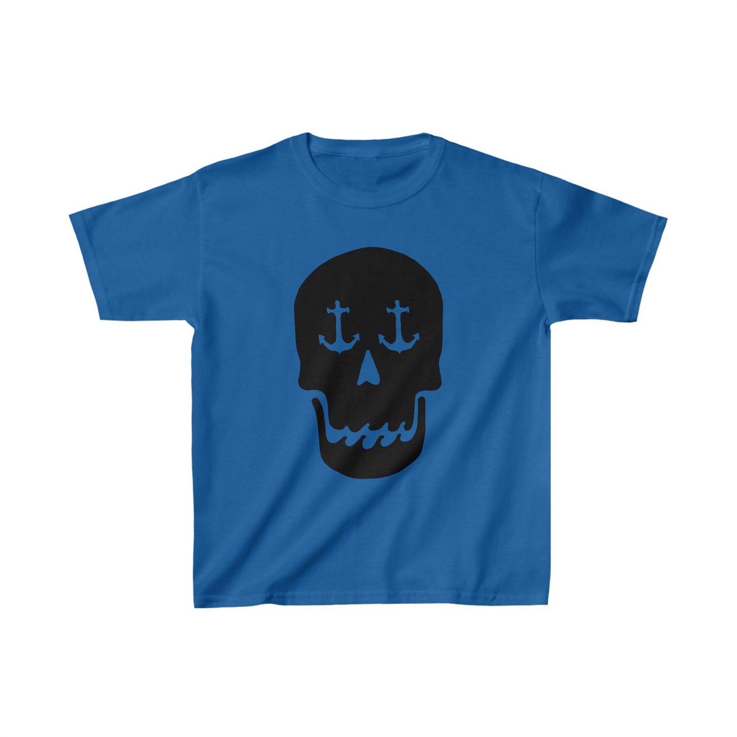 Kids T-Shirt with Nautical Skull Anchor Eyes - Trendy and Stylish Tee for Boys and Girls