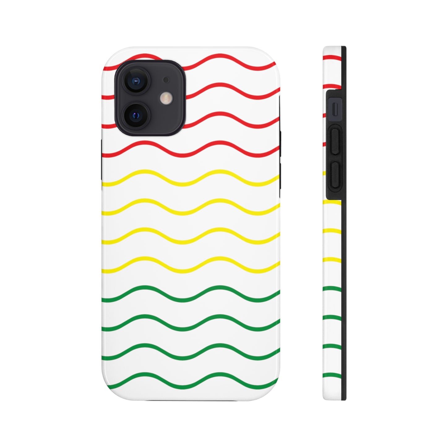 Rastafarian Chevron Pattern Phone Case, Vibrant Color Design, Unique Rasta Phone Cover, Stylish Protective Case