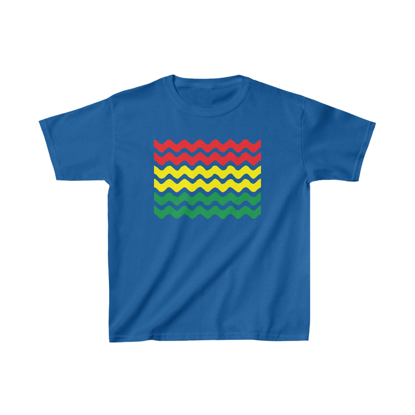 Rasta Colors Chevron Kids T-Shirt, Stylish and Trendy Tee for Boys and Girls, Vibrant Rasta Design, Comfortable and Fashionable Apparel