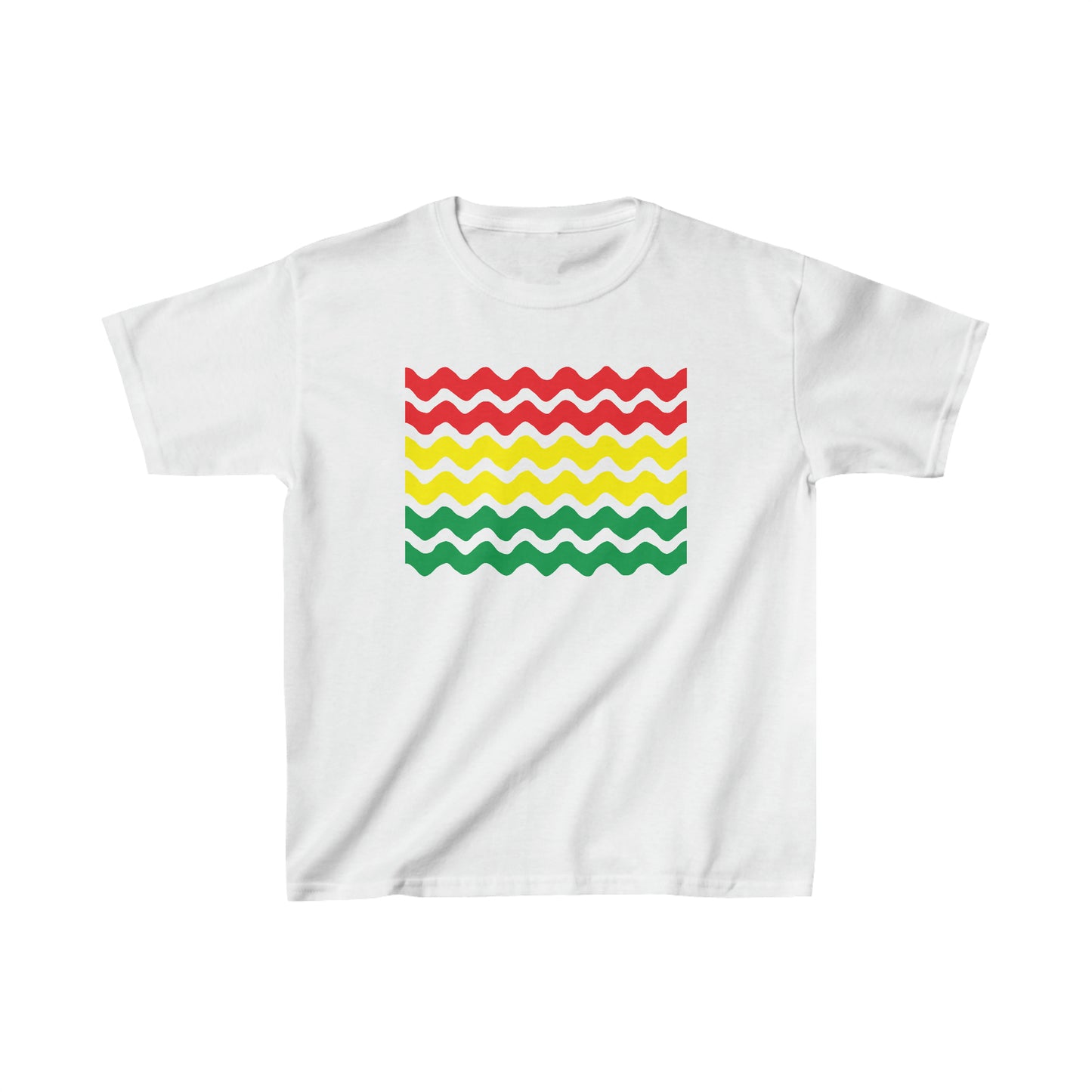 Rasta Colors Chevron Kids T-Shirt, Stylish and Trendy Tee for Boys and Girls, Vibrant Rasta Design, Comfortable and Fashionable Apparel