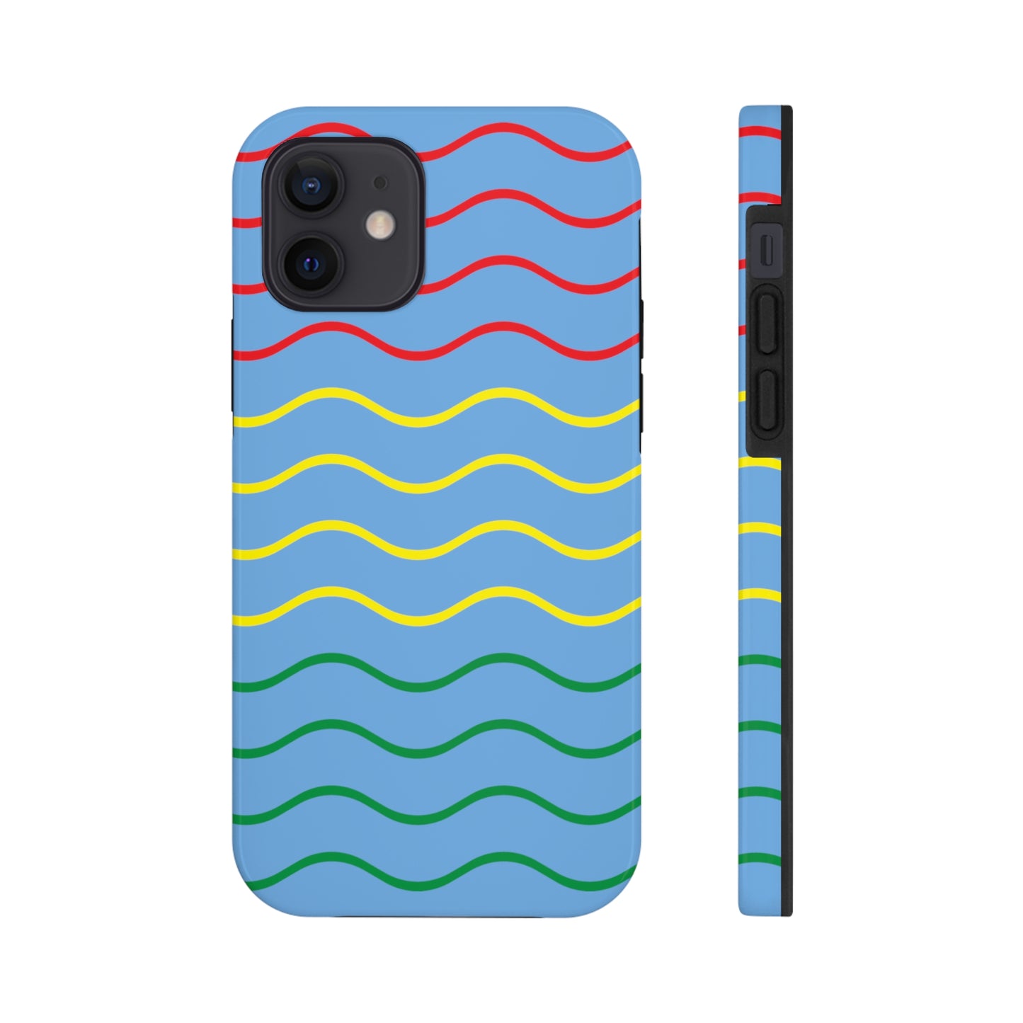 Rastafarian Chevron Pattern Phone Case, Vibrant Color Design, Unique Rasta Phone Cover, Stylish Protective Case