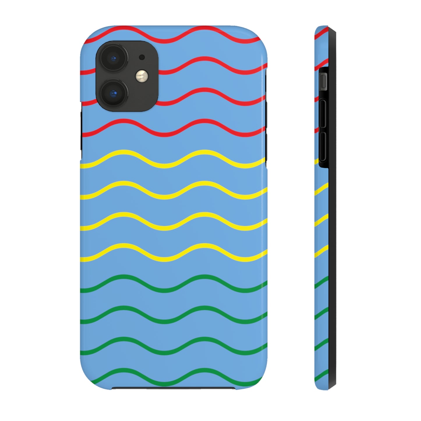 Rastafarian Chevron Pattern Phone Case, Vibrant Color Design, Unique Rasta Phone Cover, Stylish Protective Case