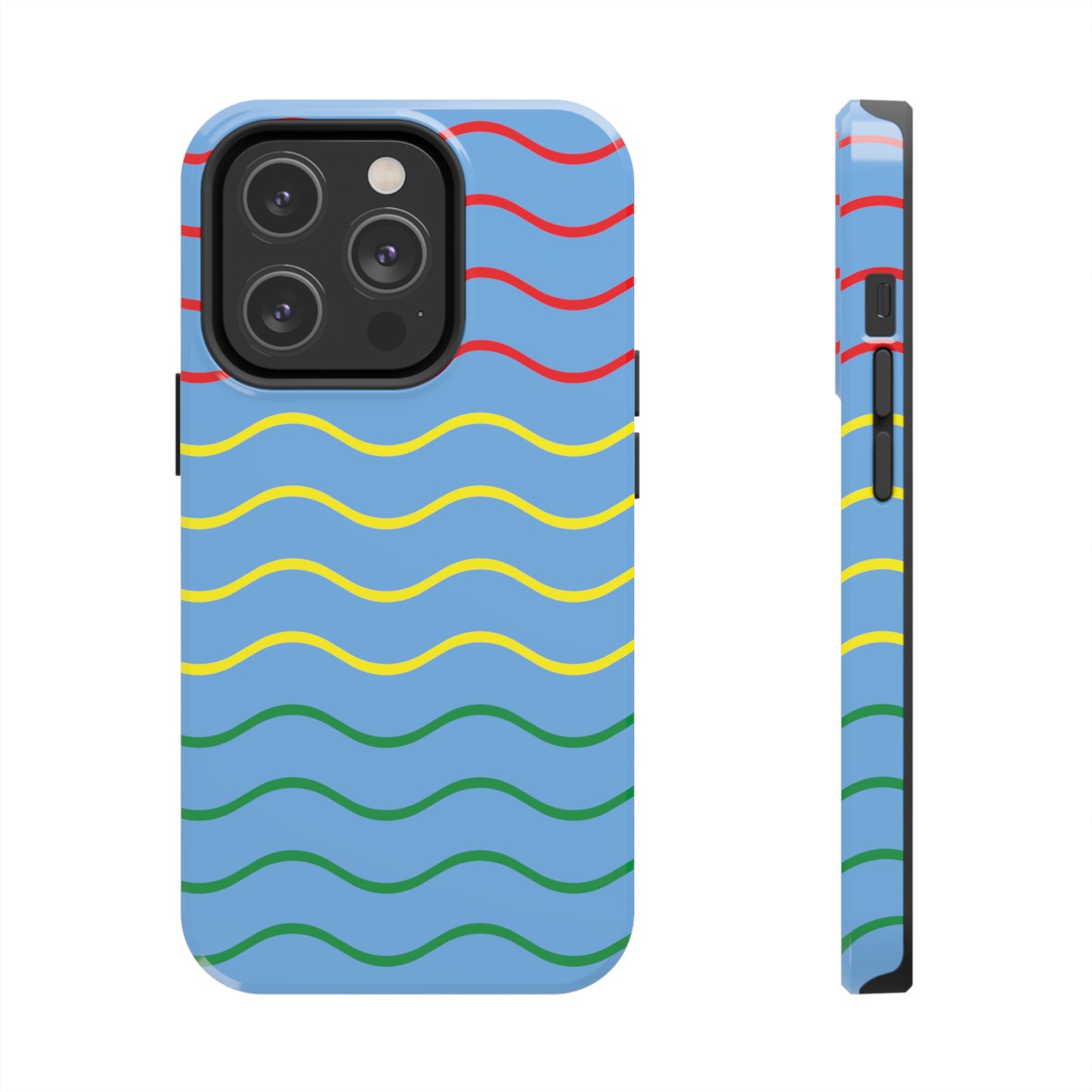 Rastafarian Chevron Pattern Phone Case, Vibrant Color Design, Unique Rasta Phone Cover, Stylish Protective Case