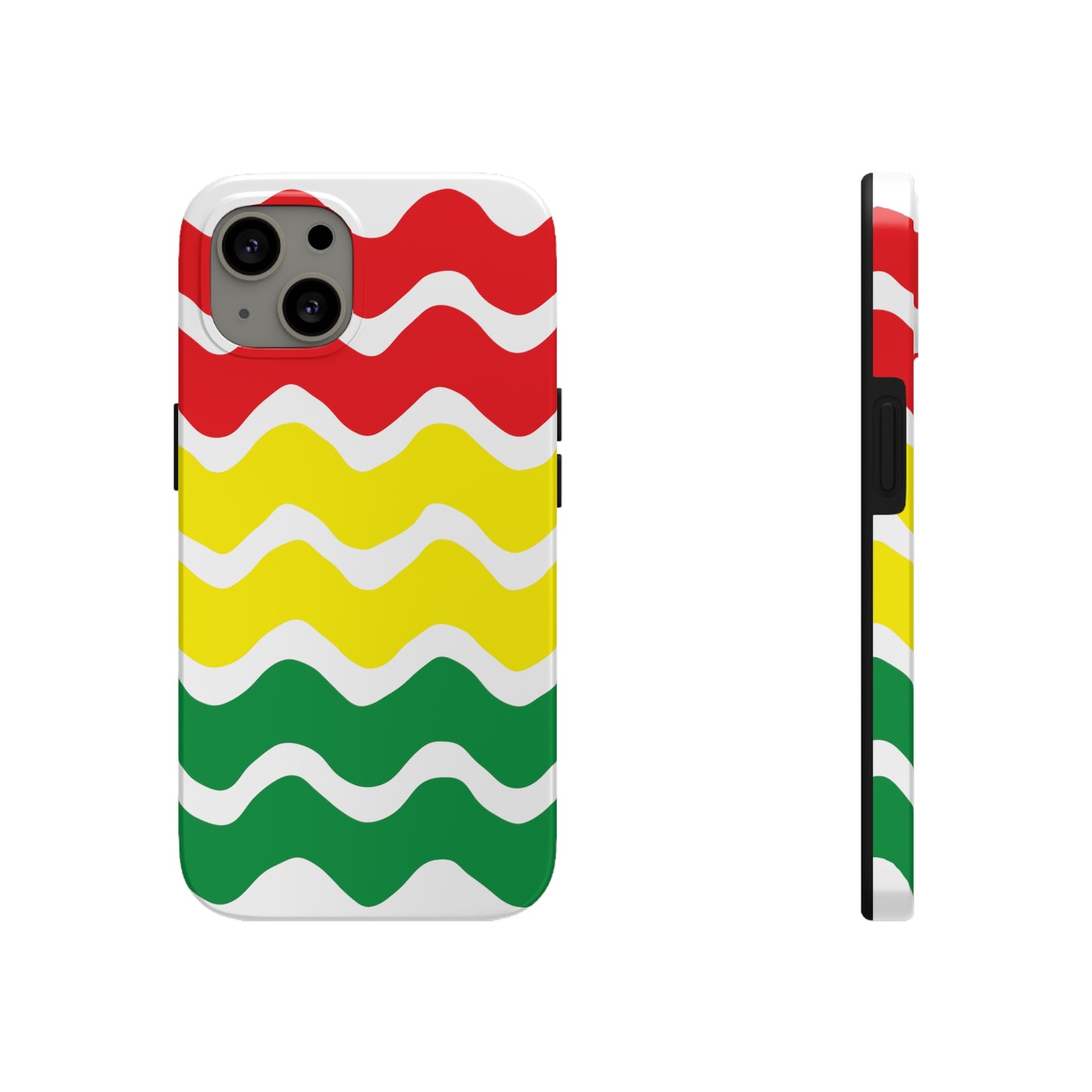 Rastafarian Chevron Pattern Phone Case, Vibrant Color Design, Unique Rasta Phone Cover, Stylish Protective Case