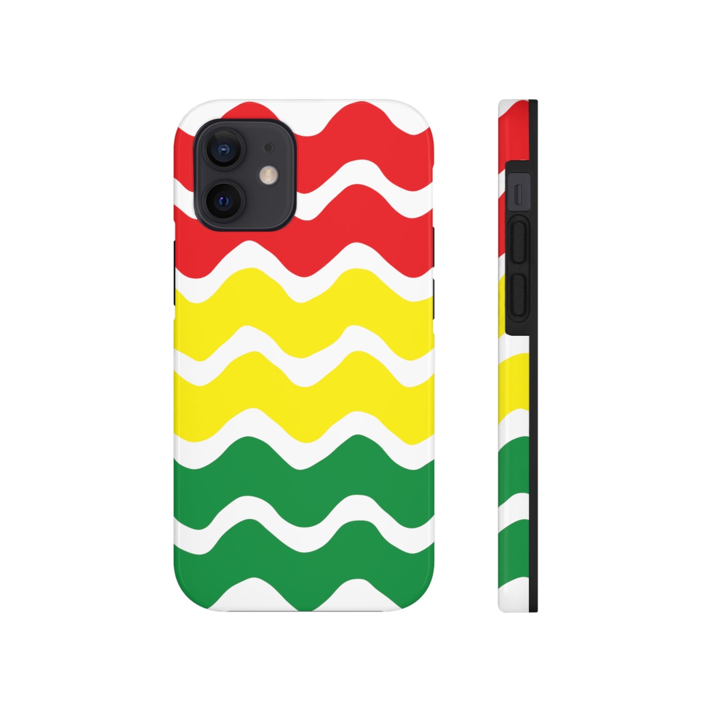 Rastafarian Chevron Pattern Phone Case, Vibrant Color Design, Unique Rasta Phone Cover, Stylish Protective Case