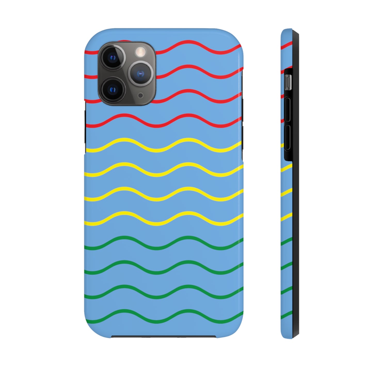 Rastafarian Chevron Pattern Phone Case, Vibrant Color Design, Unique Rasta Phone Cover, Stylish Protective Case