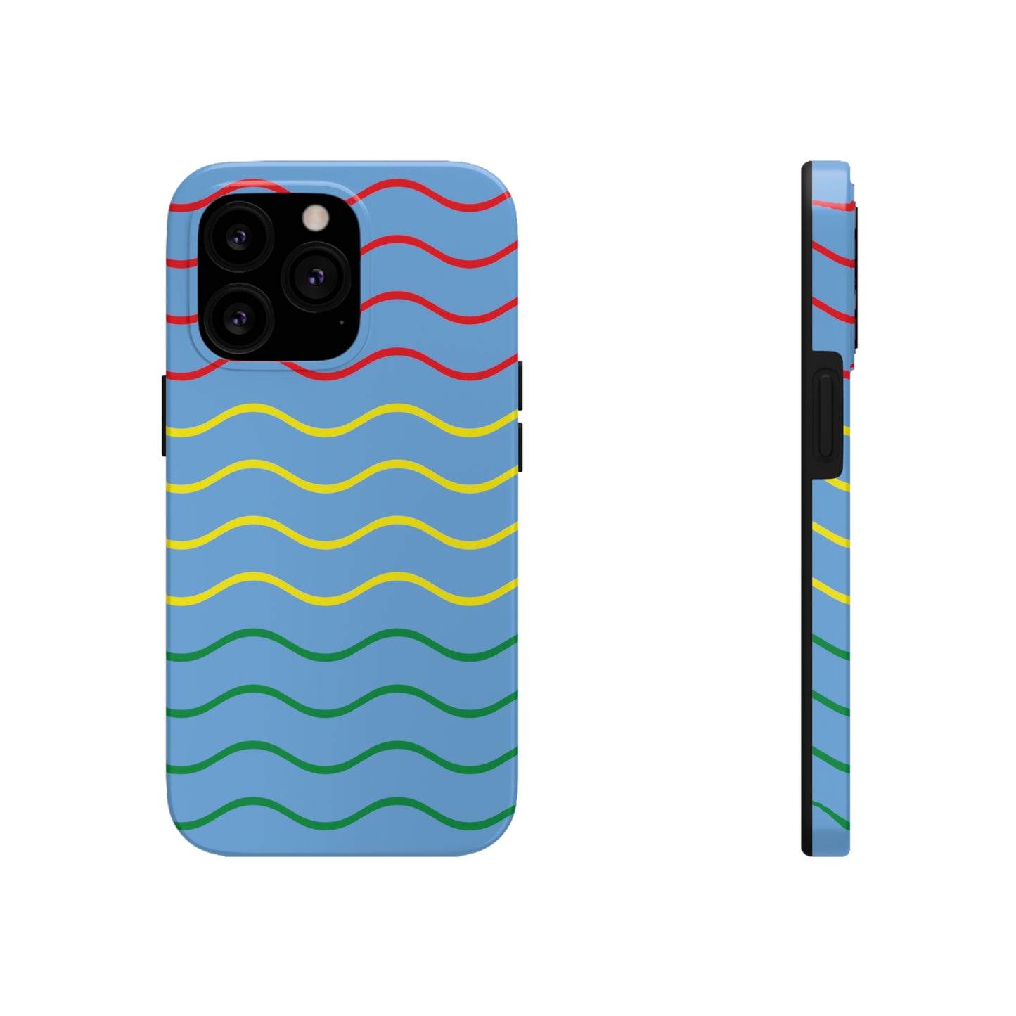 Rastafarian Chevron Pattern Phone Case, Vibrant Color Design, Unique Rasta Phone Cover, Stylish Protective Case