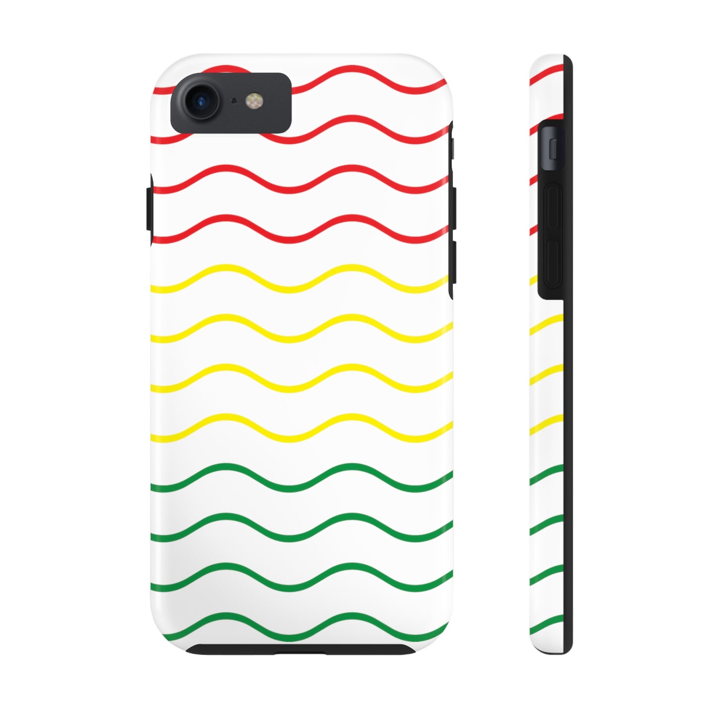 Rastafarian Chevron Pattern Phone Case, Vibrant Color Design, Unique Rasta Phone Cover, Stylish Protective Case