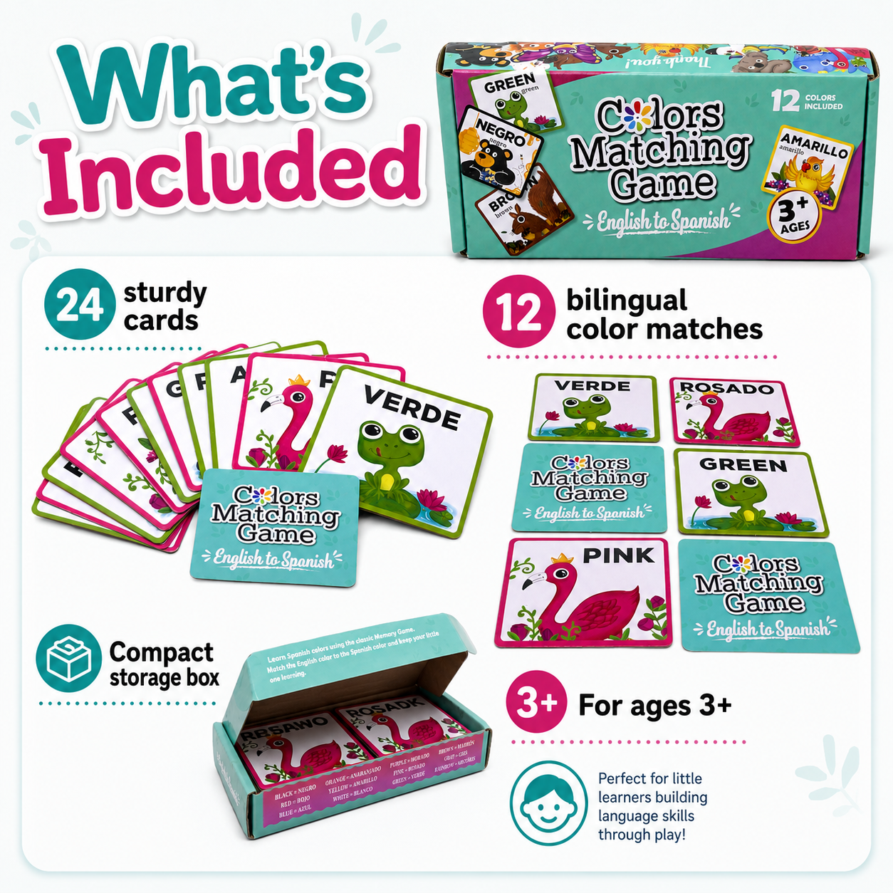 Bilingual Colors Matching Game — Spanish & English