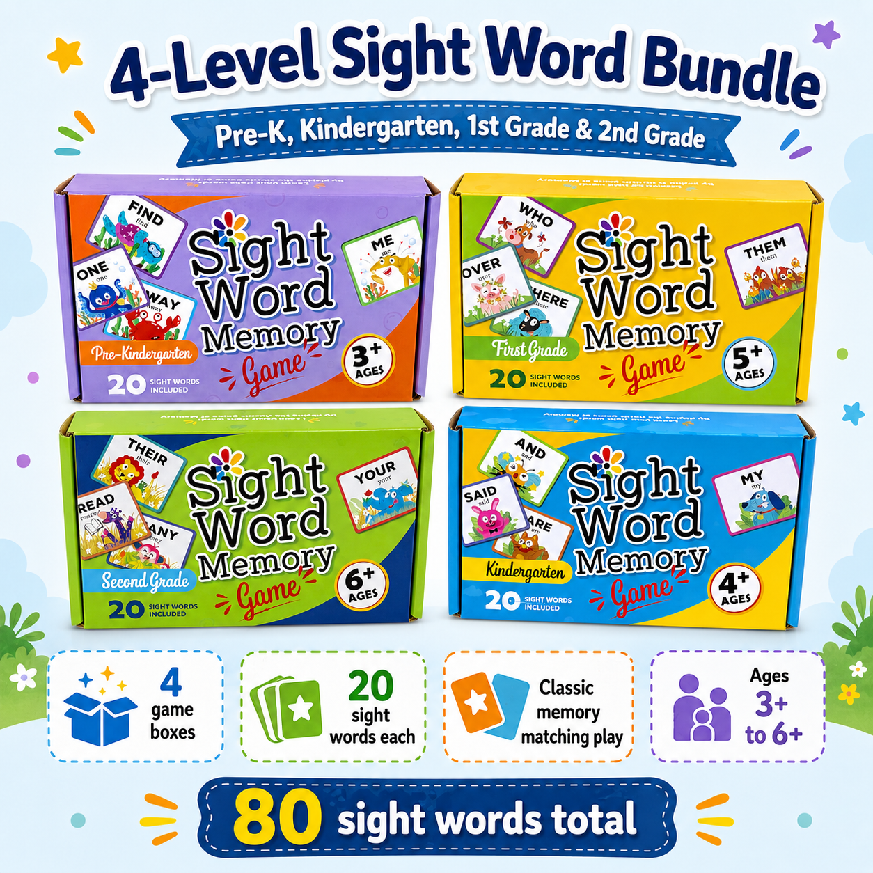 Complete Learn-to-Read Bundle — Sight Word Games Pre-K Through 2nd Grade